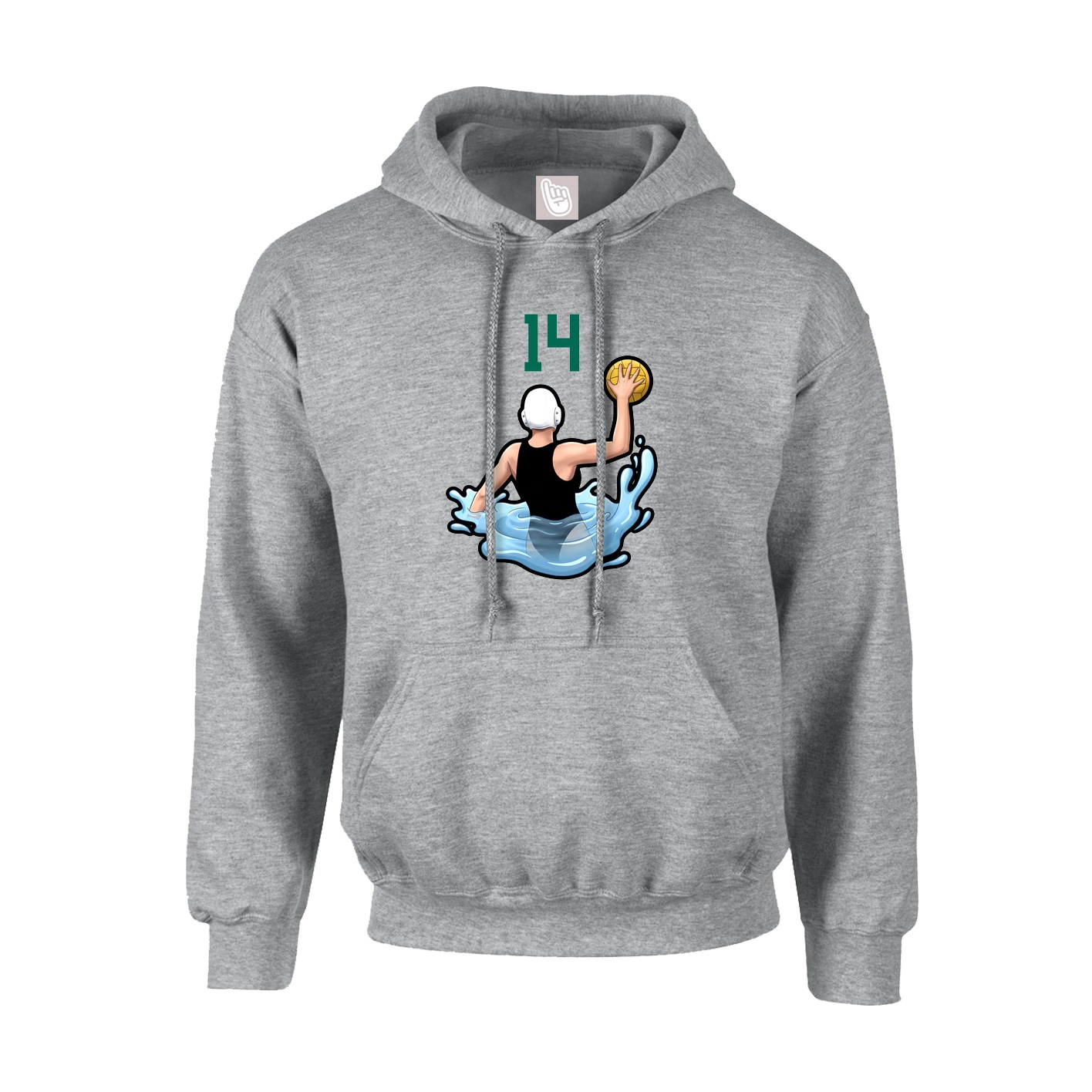 Hoodie — Number Top in Grey