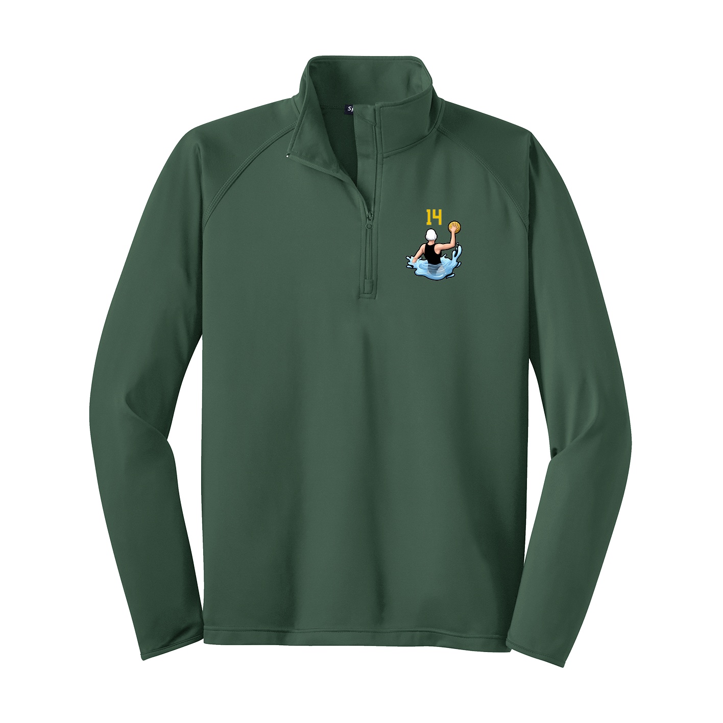 Q-Zip Pullover — Number Top in Green