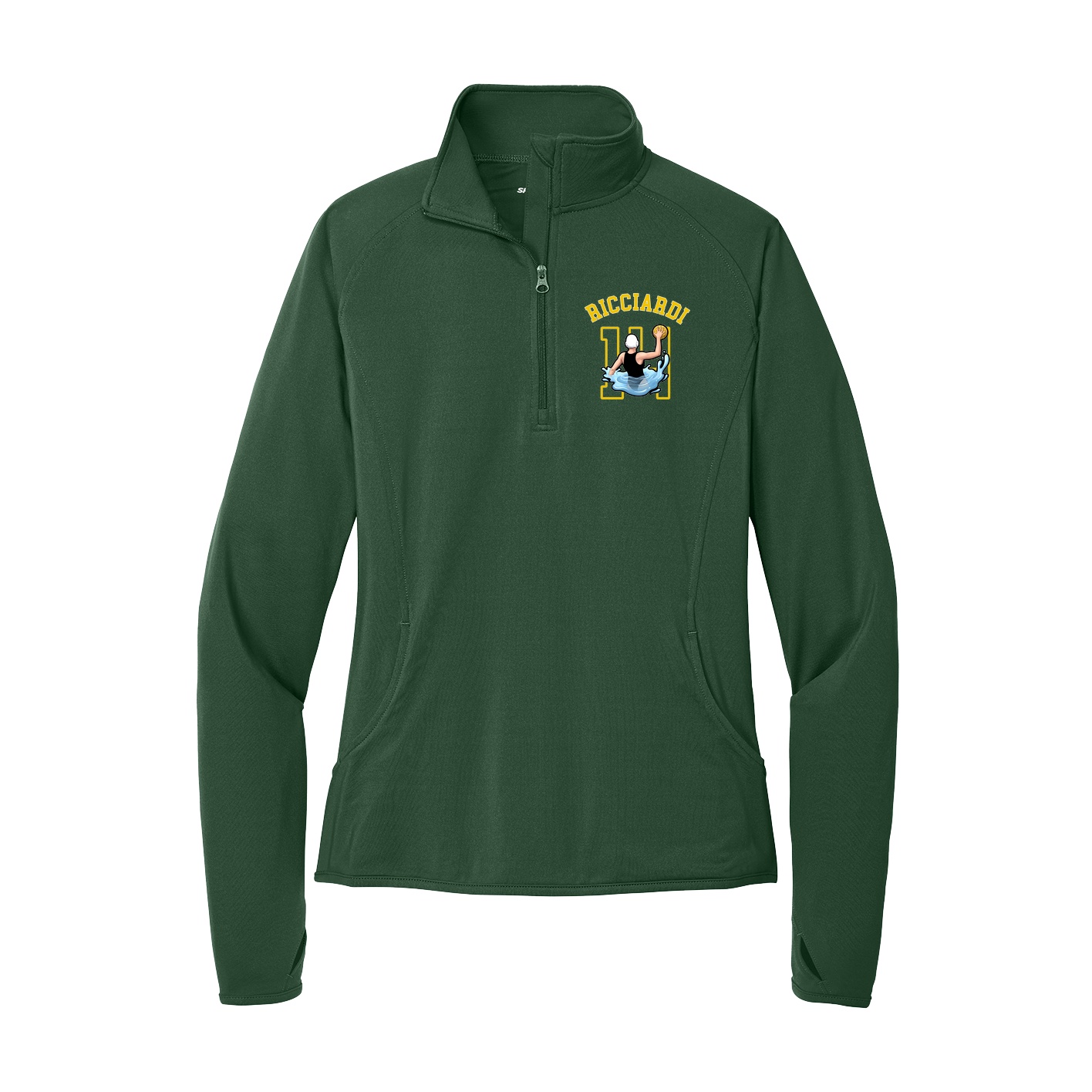 Women's Q-Zip Pullover — Shirsey Arch in Green