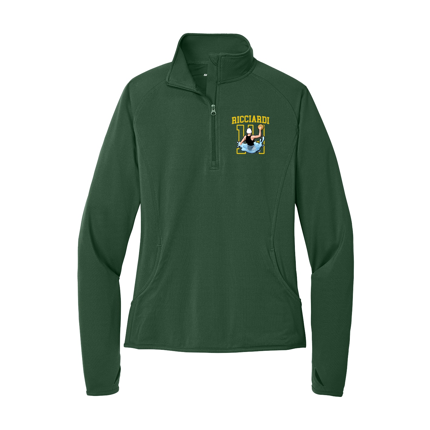 Women's Q-Zip Pullover — Shirsey in Green