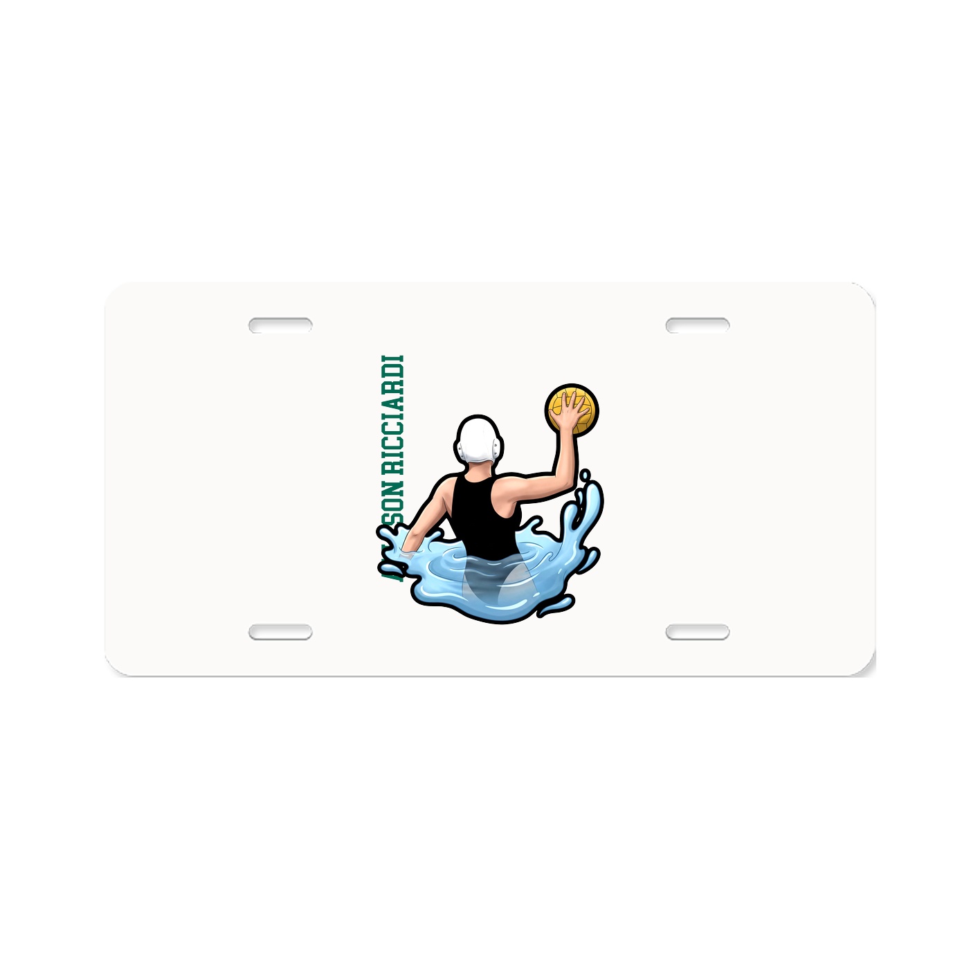 License Plate — Name Vertical in Classic
