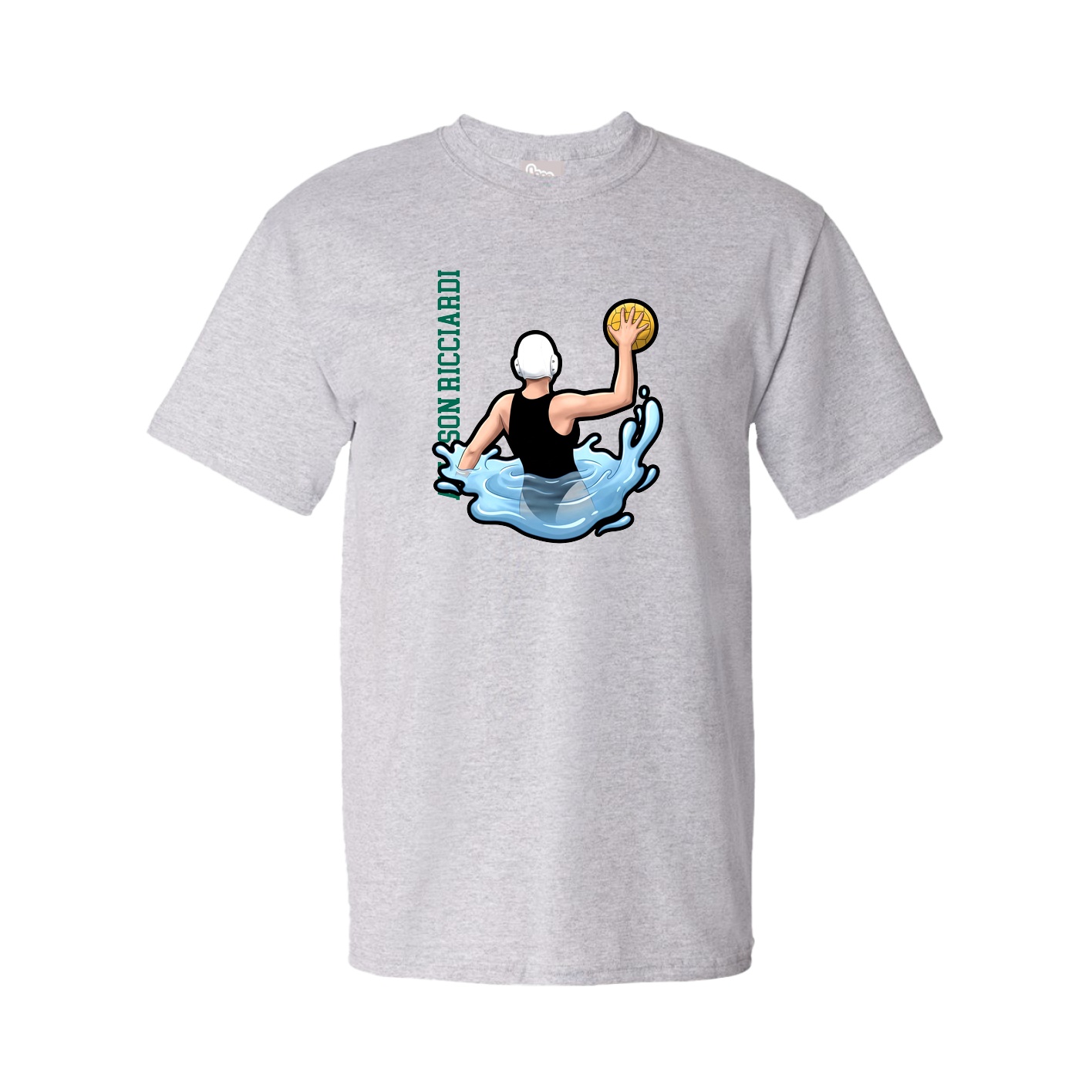 Tee — Name Vertical in Grey
