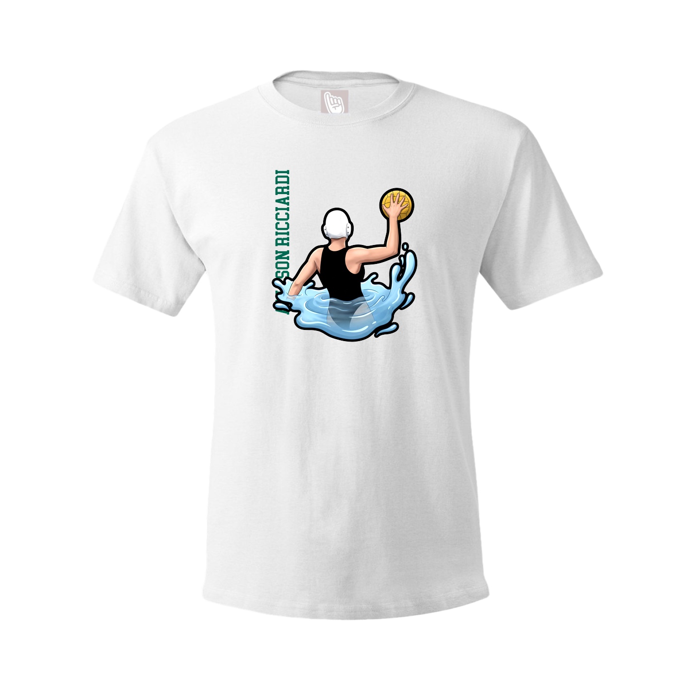 Youth Tee — Name Vertical in White