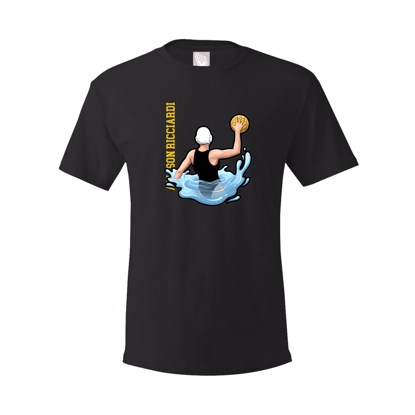Youth Tee — Name Vertical in Black