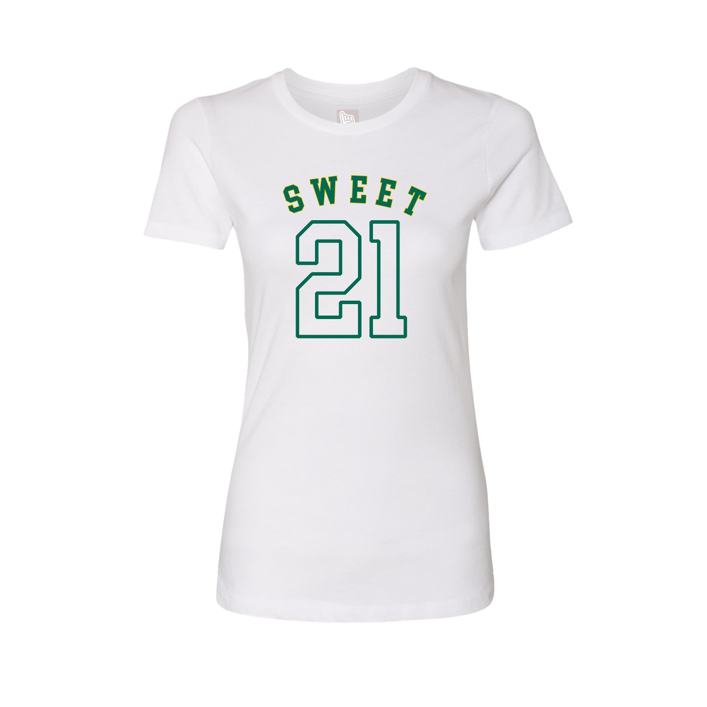 Fitted Women's Tee — Shirsey Arch in White