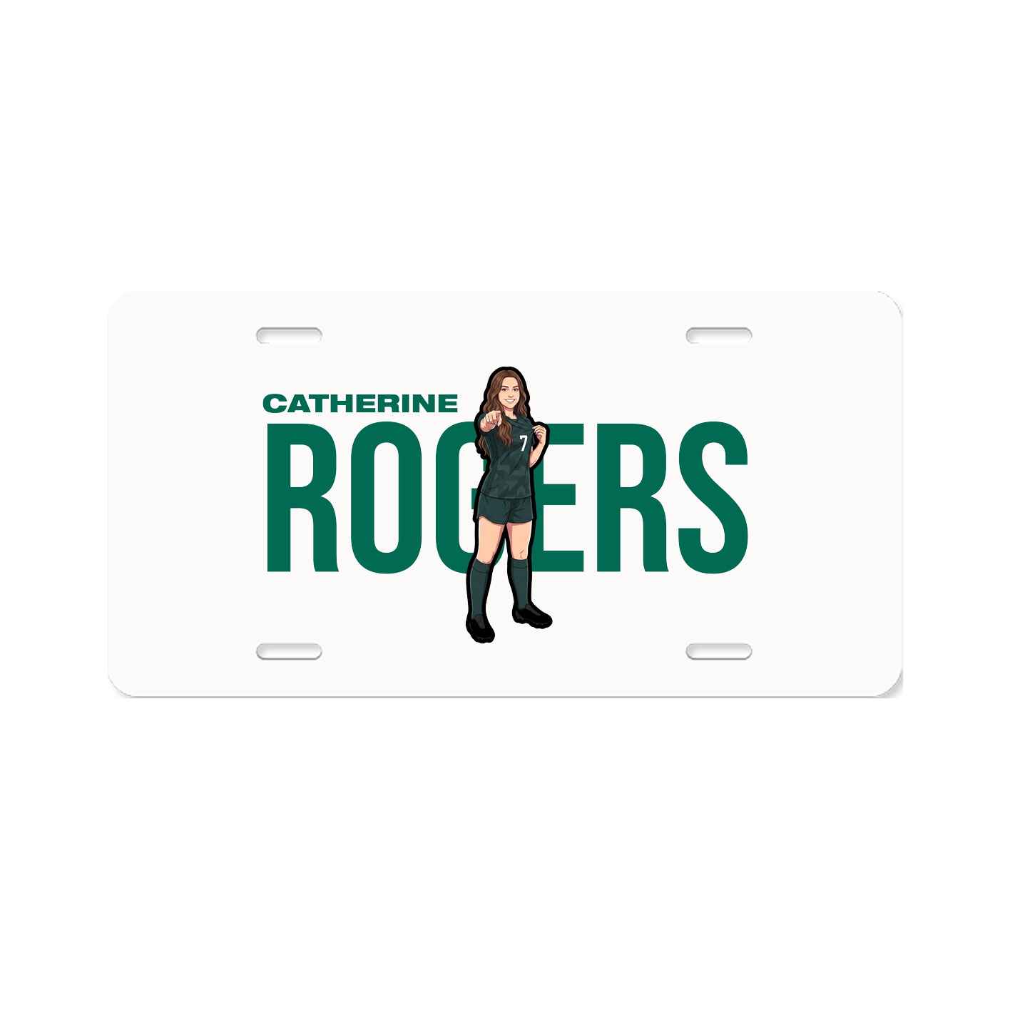 License Plate — Player Name in Classic