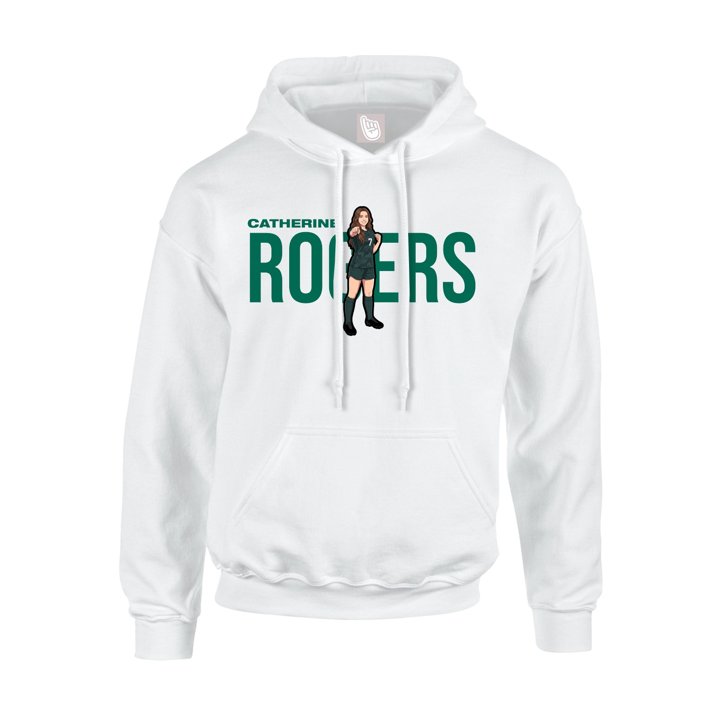 Youth Hoodie — Player Name in White