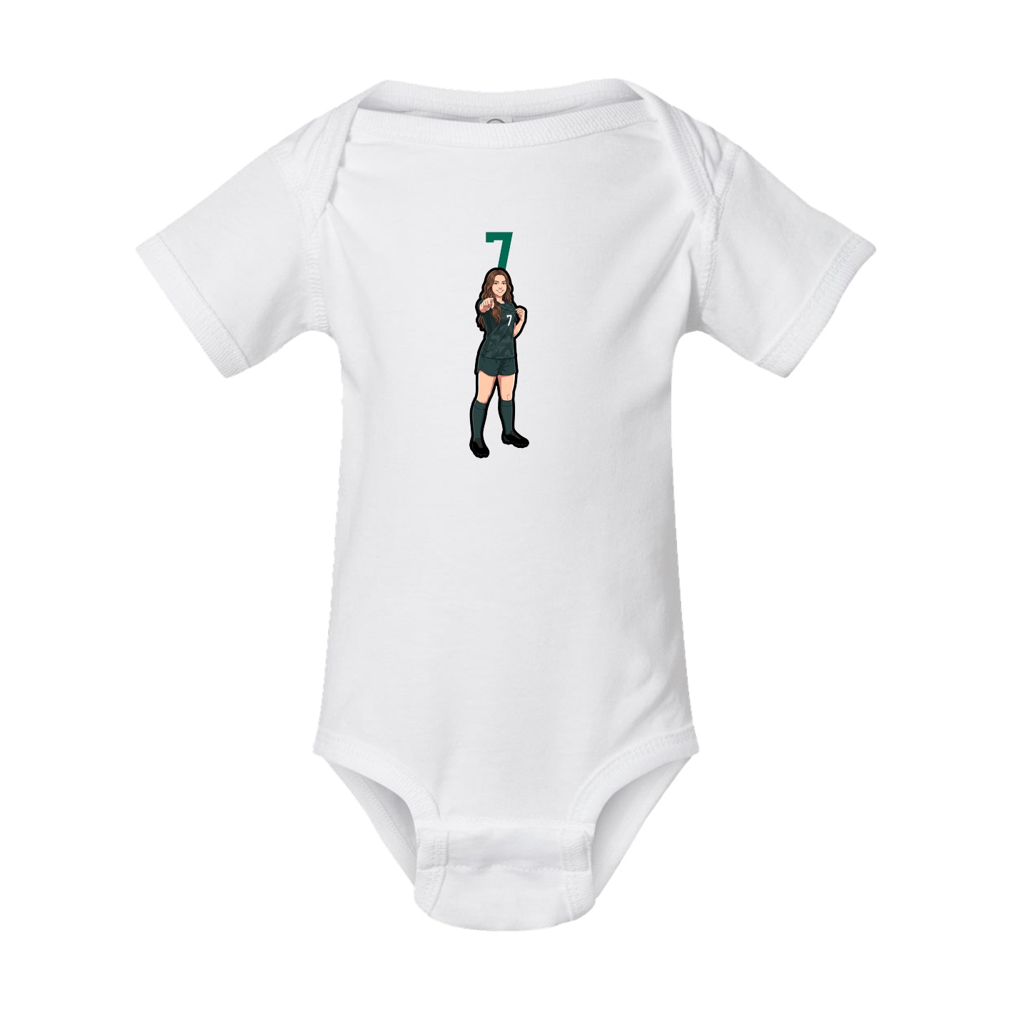 Baby Onesie — Number Top in White