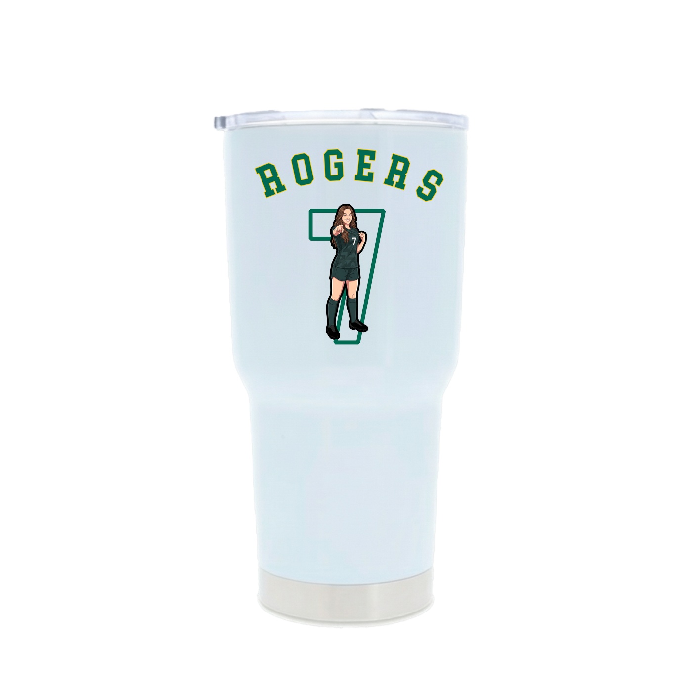 30oz Stainless Steel Tumbler — Shirsey Arch in White