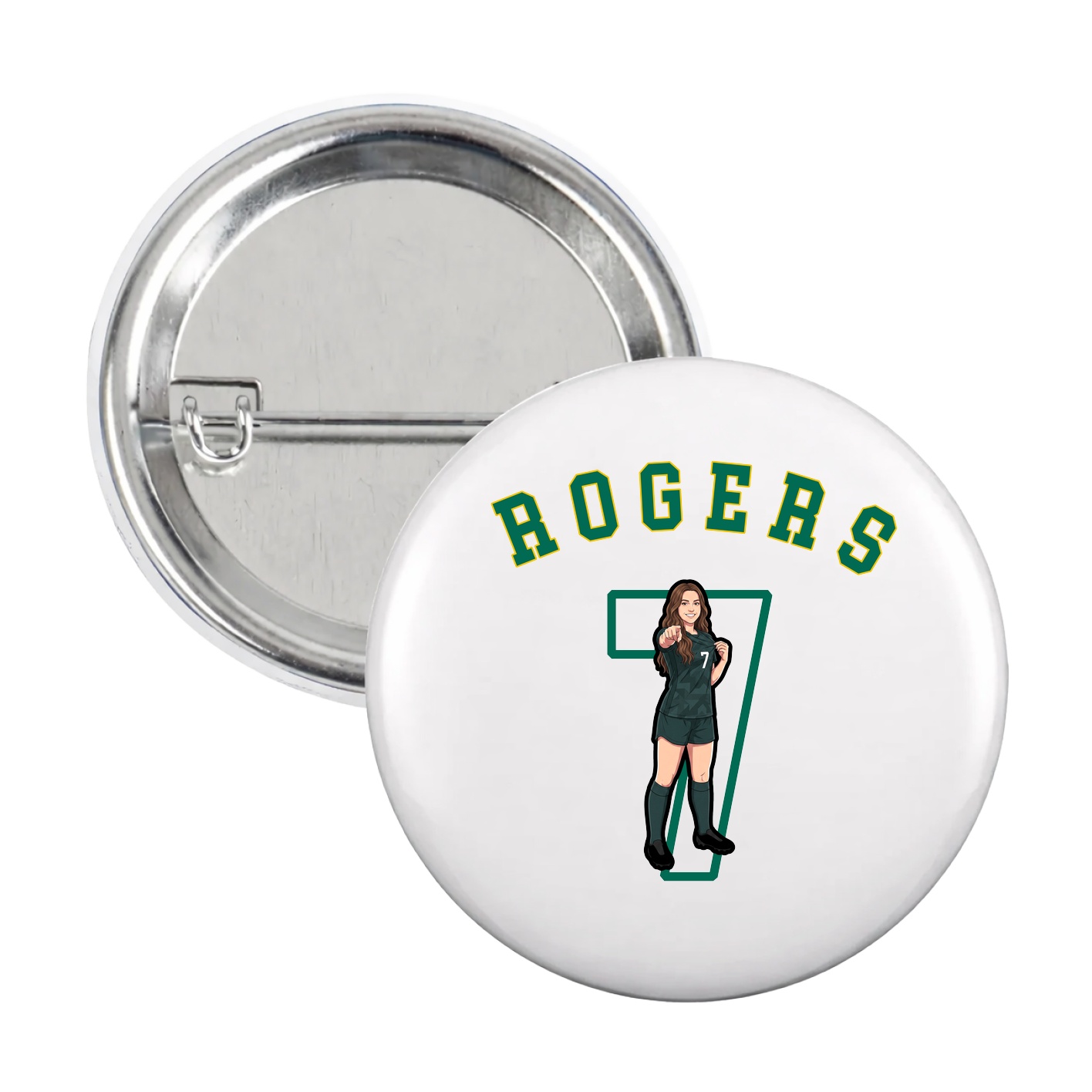 Game Day Button — Shirsey Arch in White