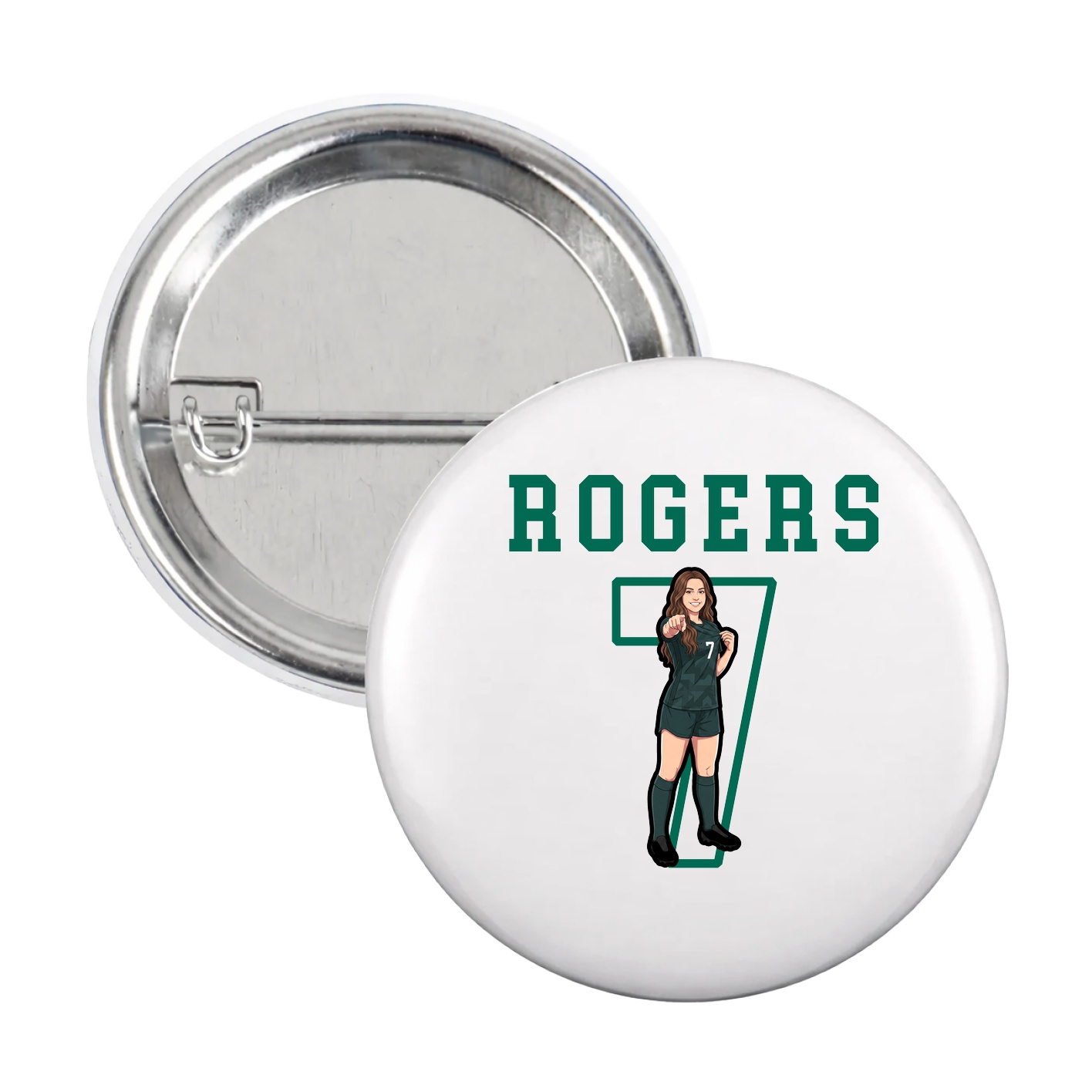 Game Day Button — Shirsey in White