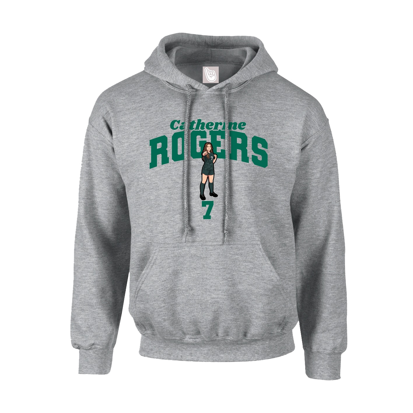 Youth Hoodie — Signature Arch in Grey