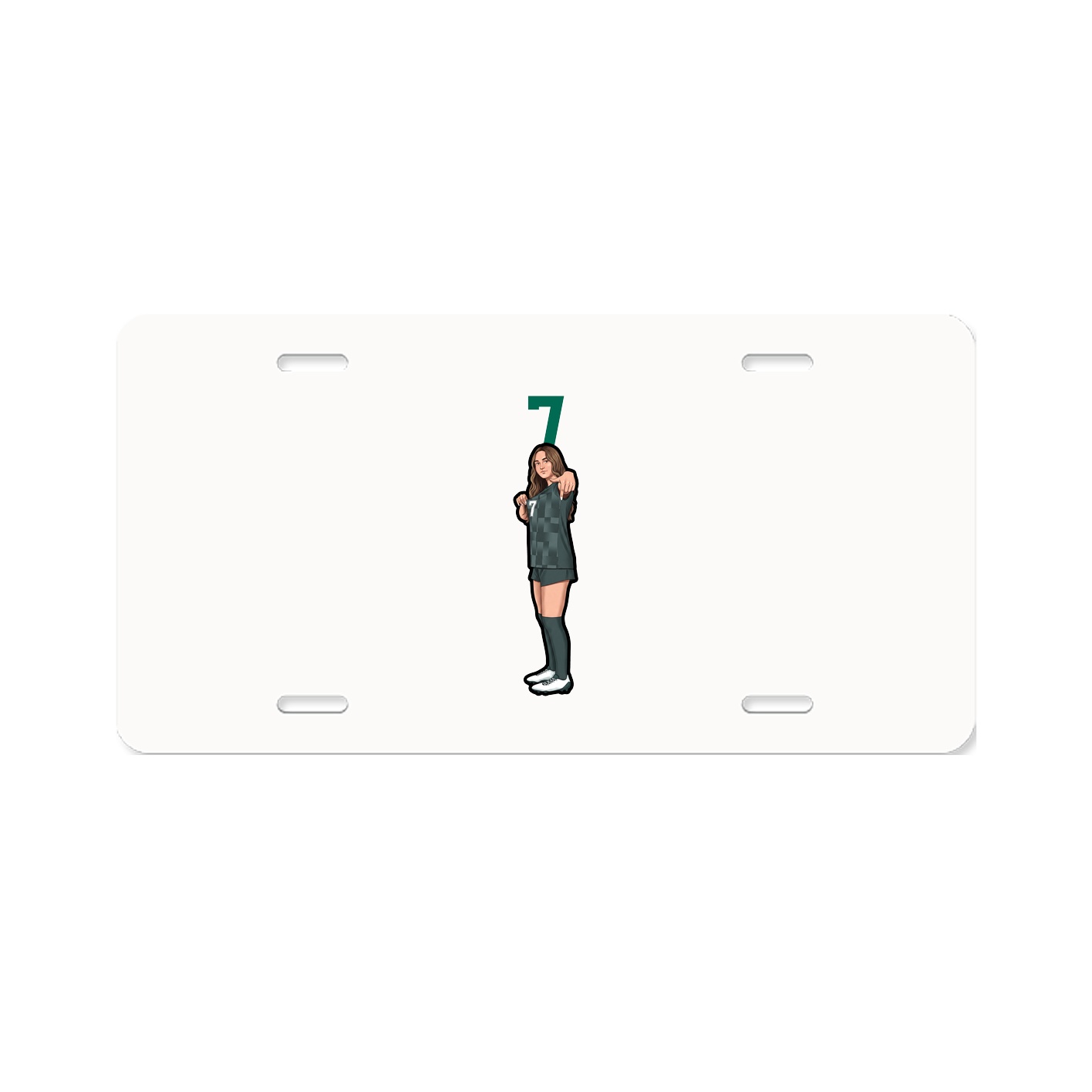 License Plate — Number Top in Classic