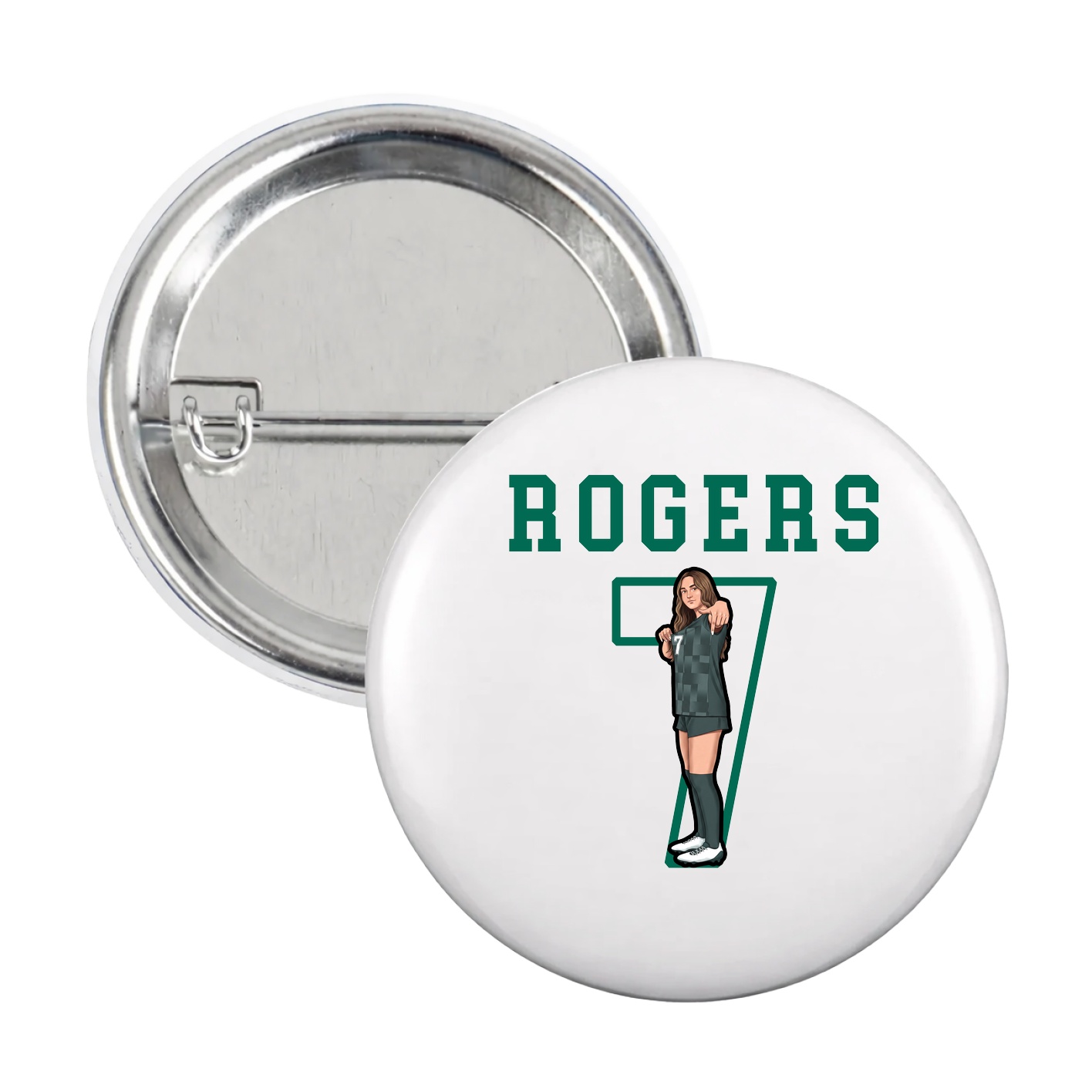 Game Day Button — Shirsey in White