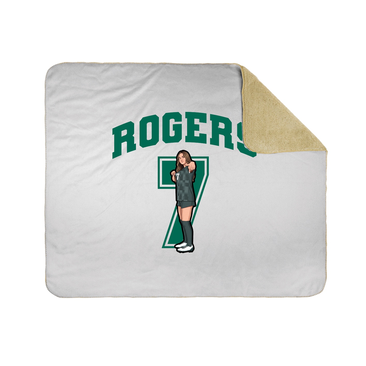 Throw Blanket — Number in White