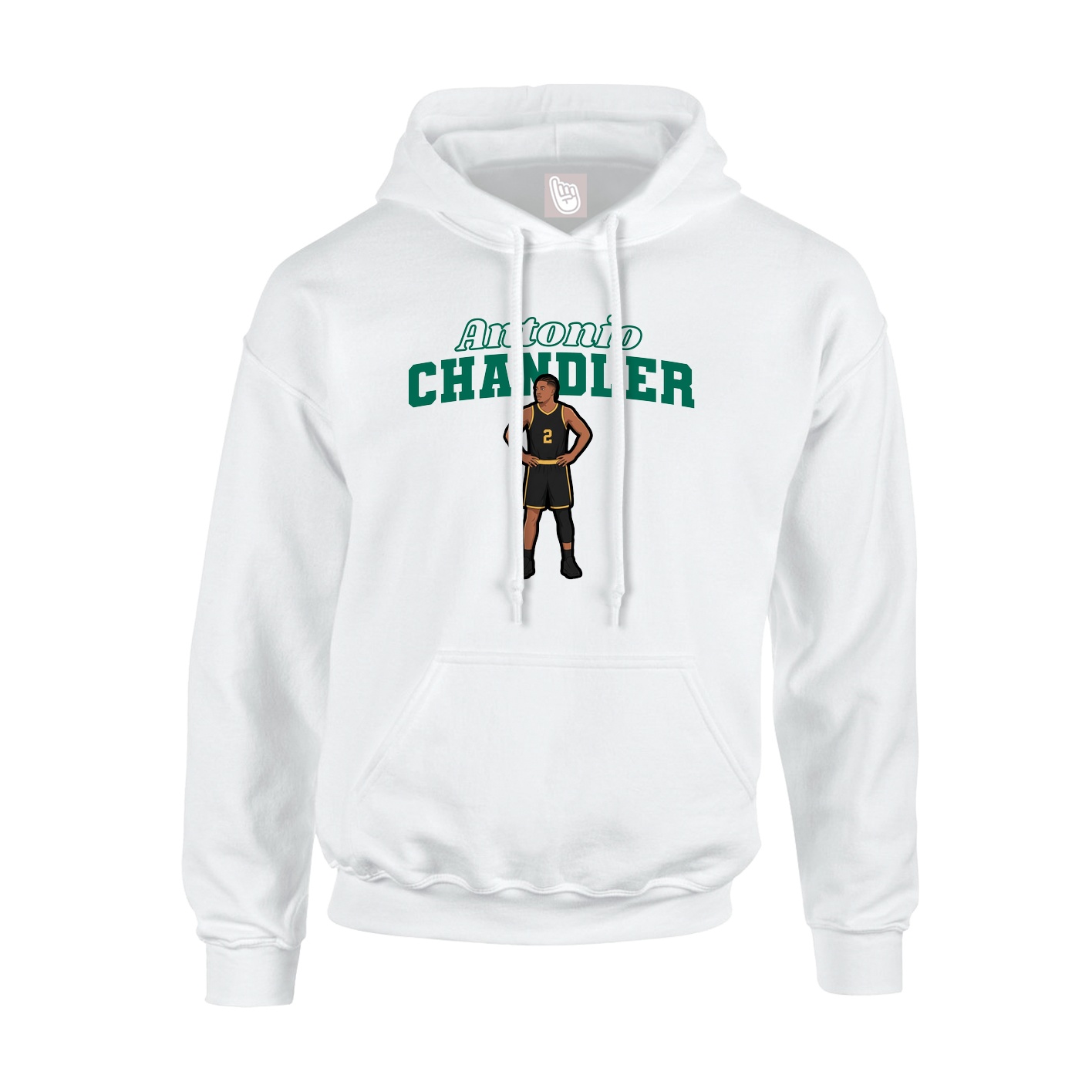Hoodie — Name Arch in White