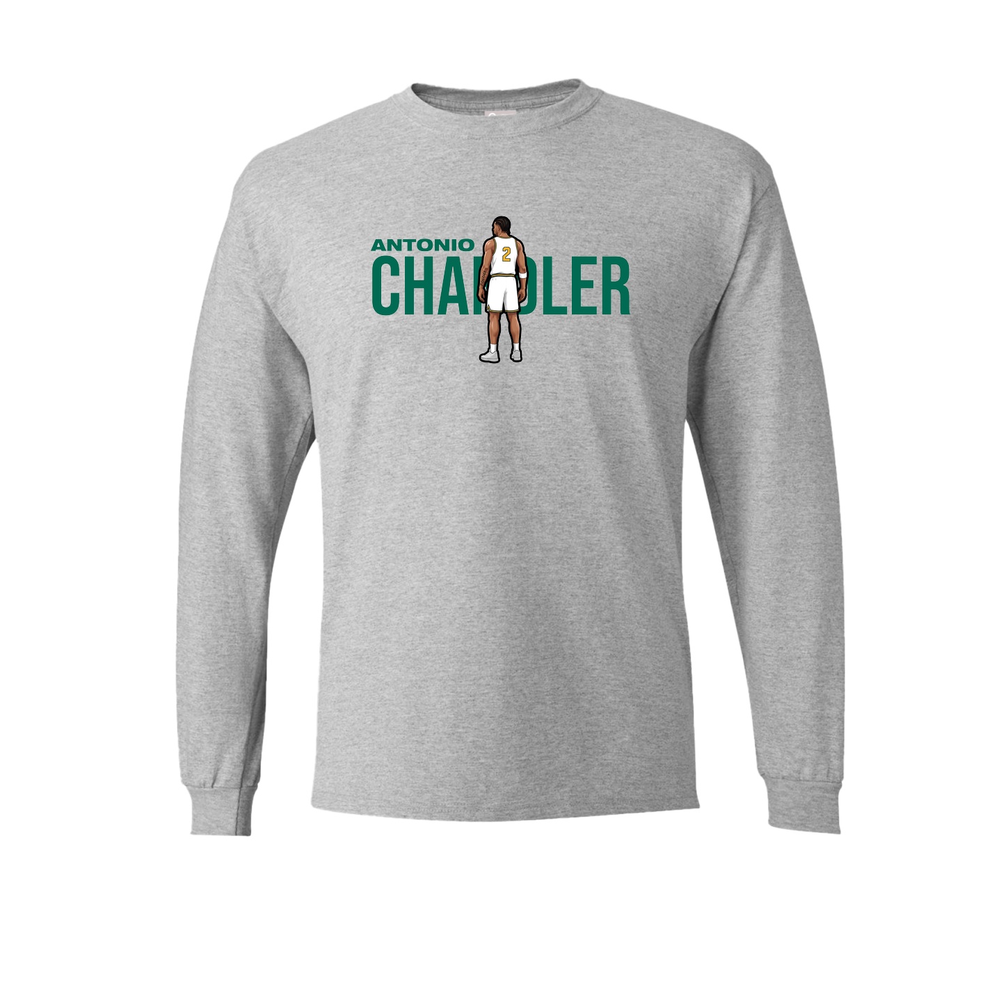 Long Sleeve Tee — Player Name in Grey