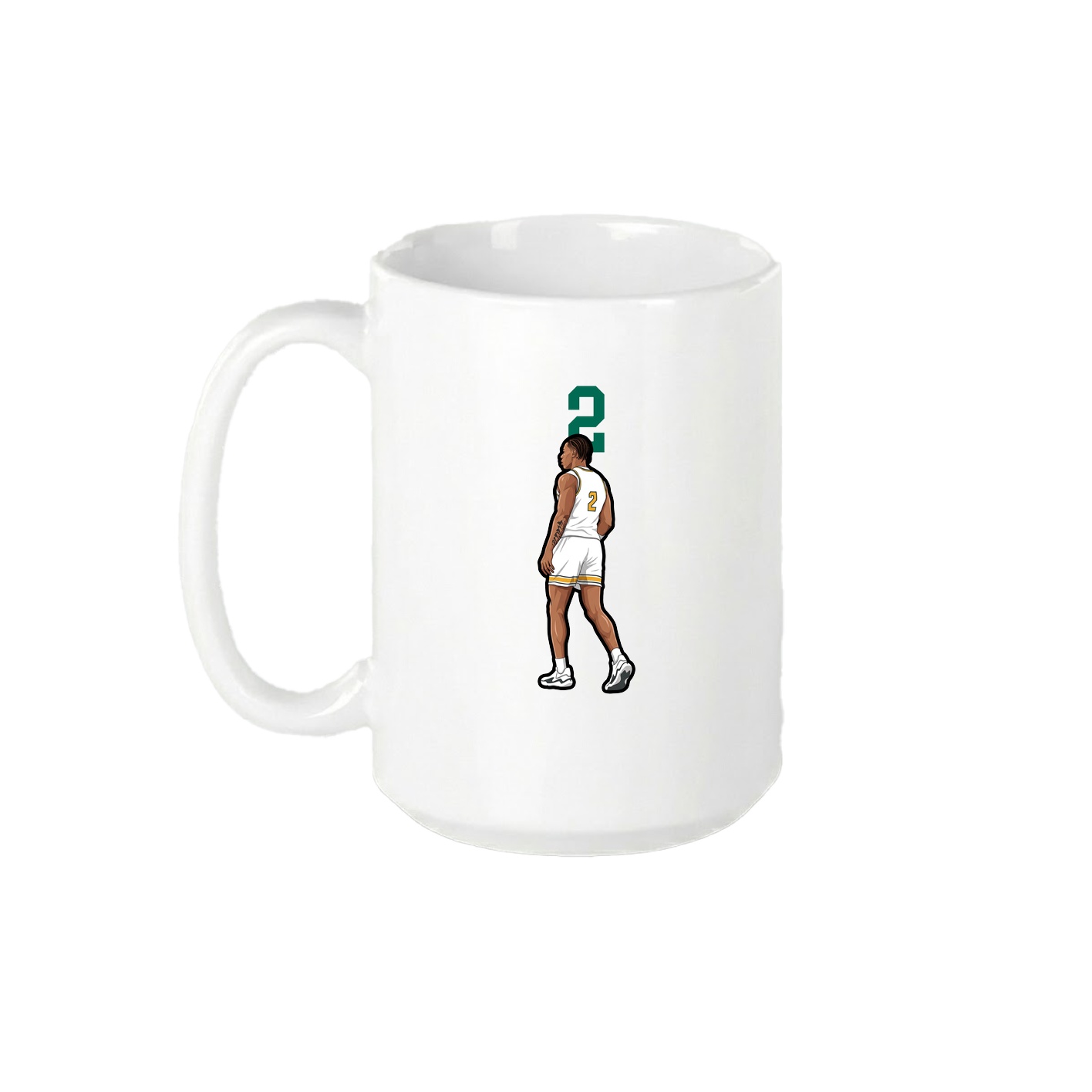 15oz Coffee Mug — Number Top in White
