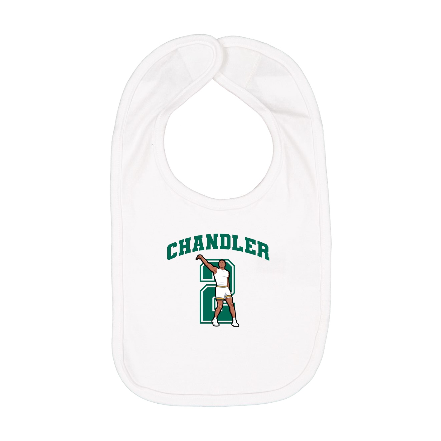 Infant Bib — Number in White