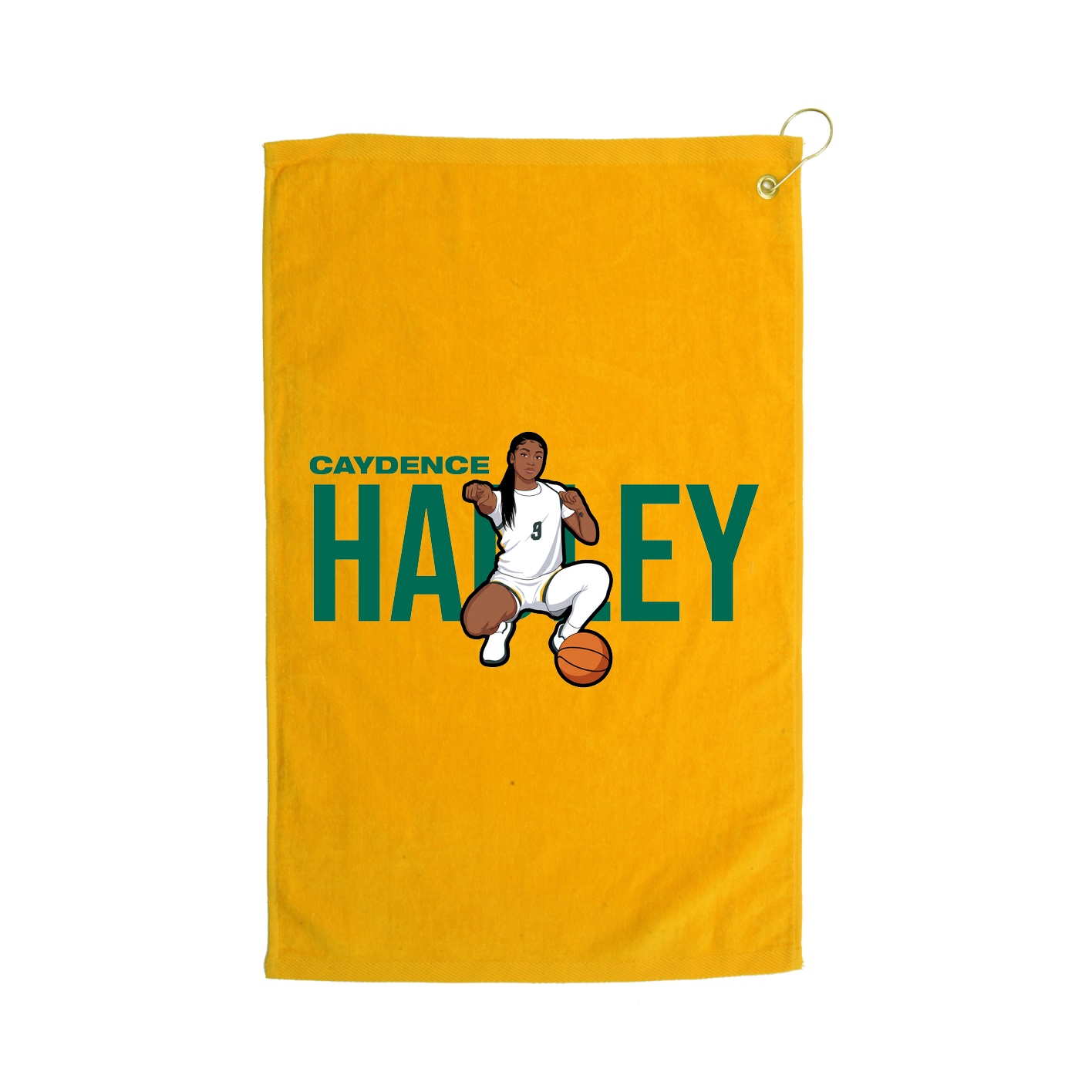 Golf Towel — Player Name in Gold