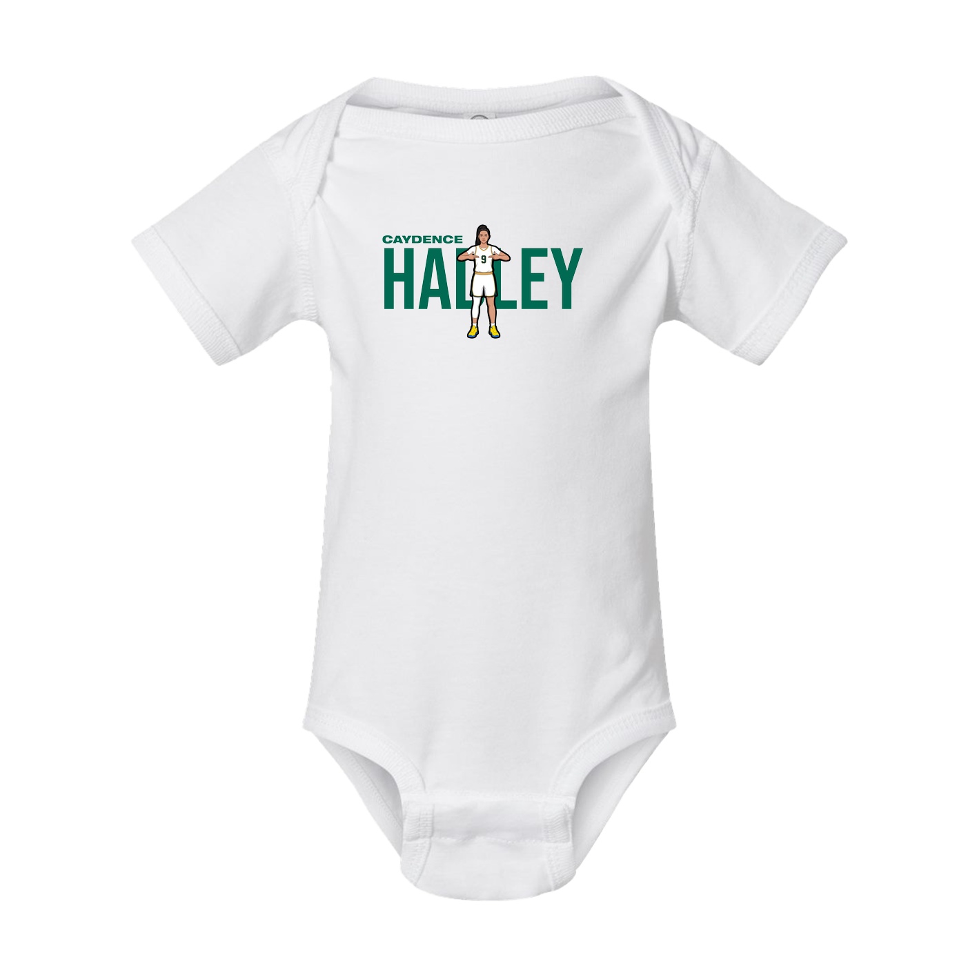 Baby Onesie — Player Name in White