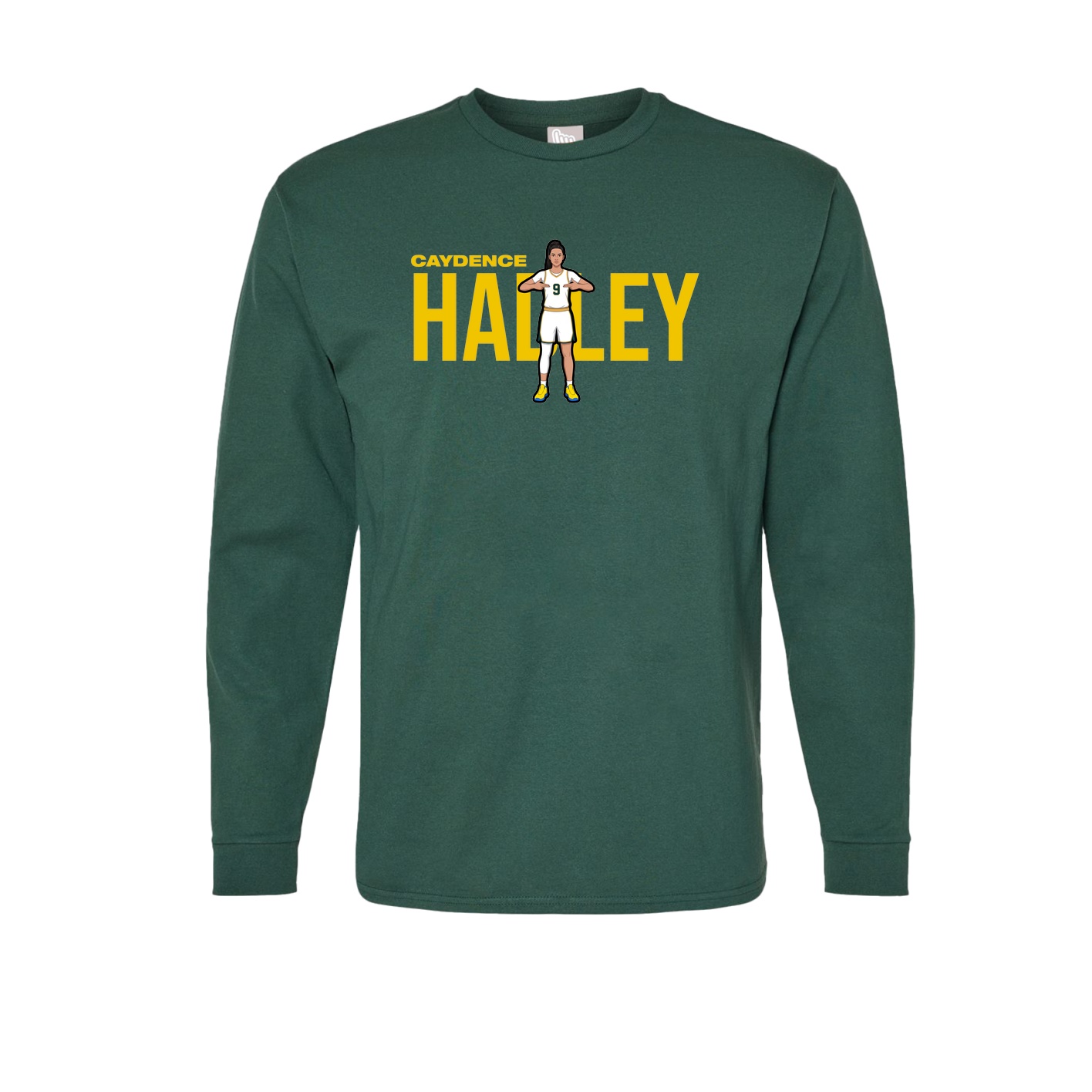 Long Sleeve Tee — Player Name in Green