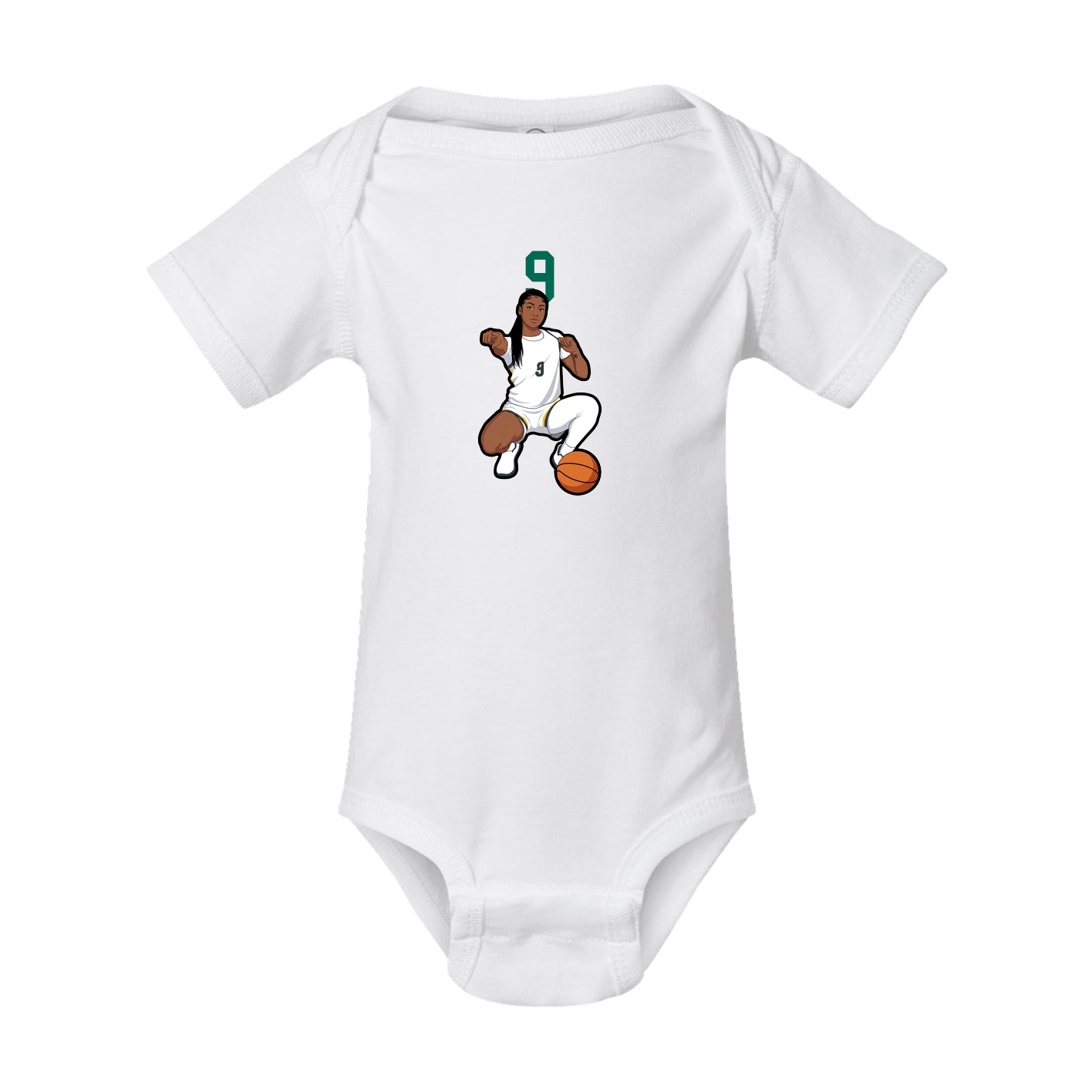 Baby Onesie — Number Top in White