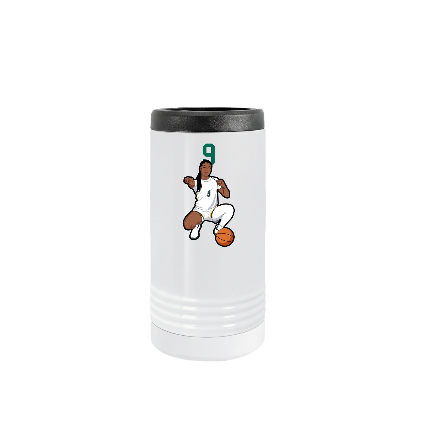 Slim Beverage Holder — Number Top in White