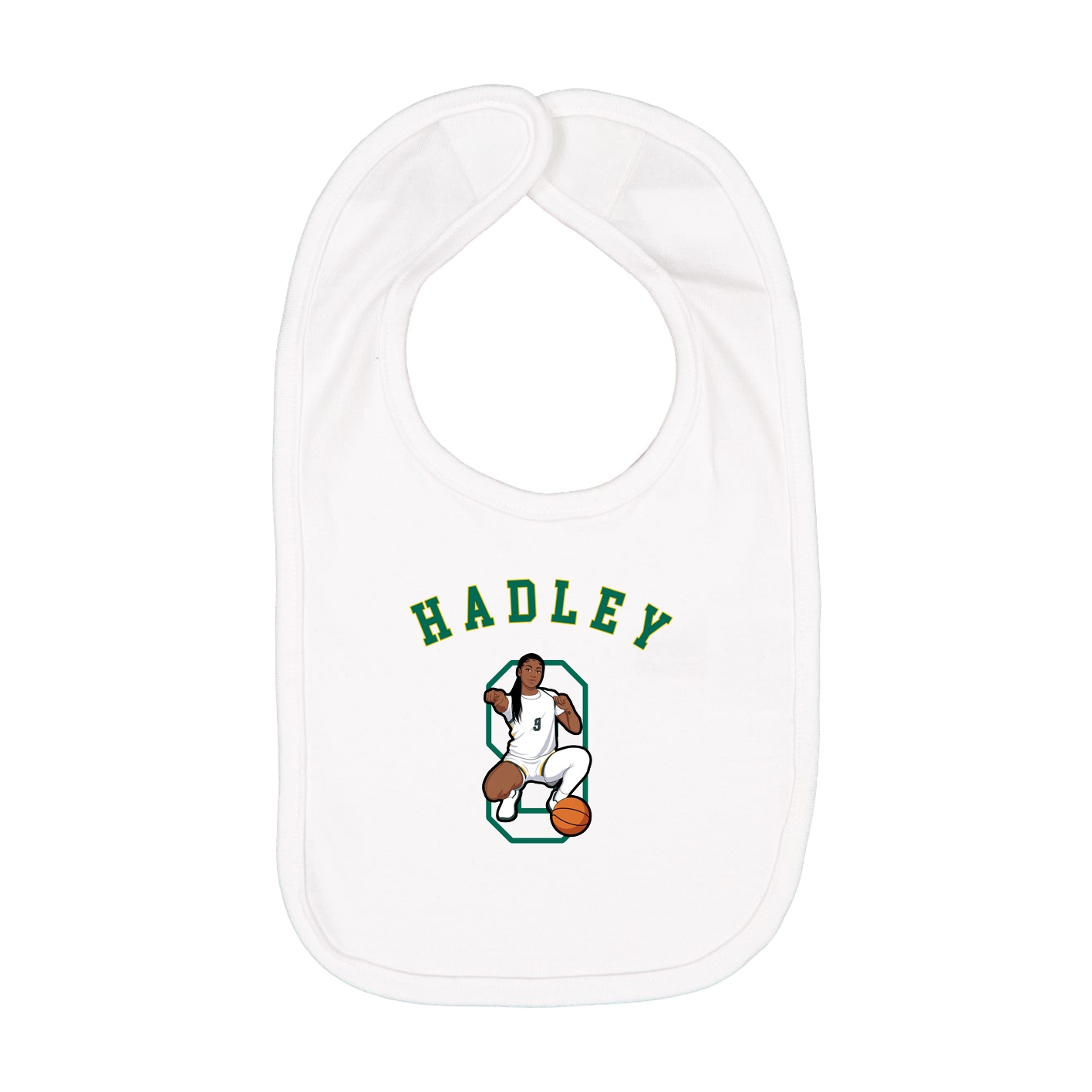 Infant Bib — Shirsey Arch in White