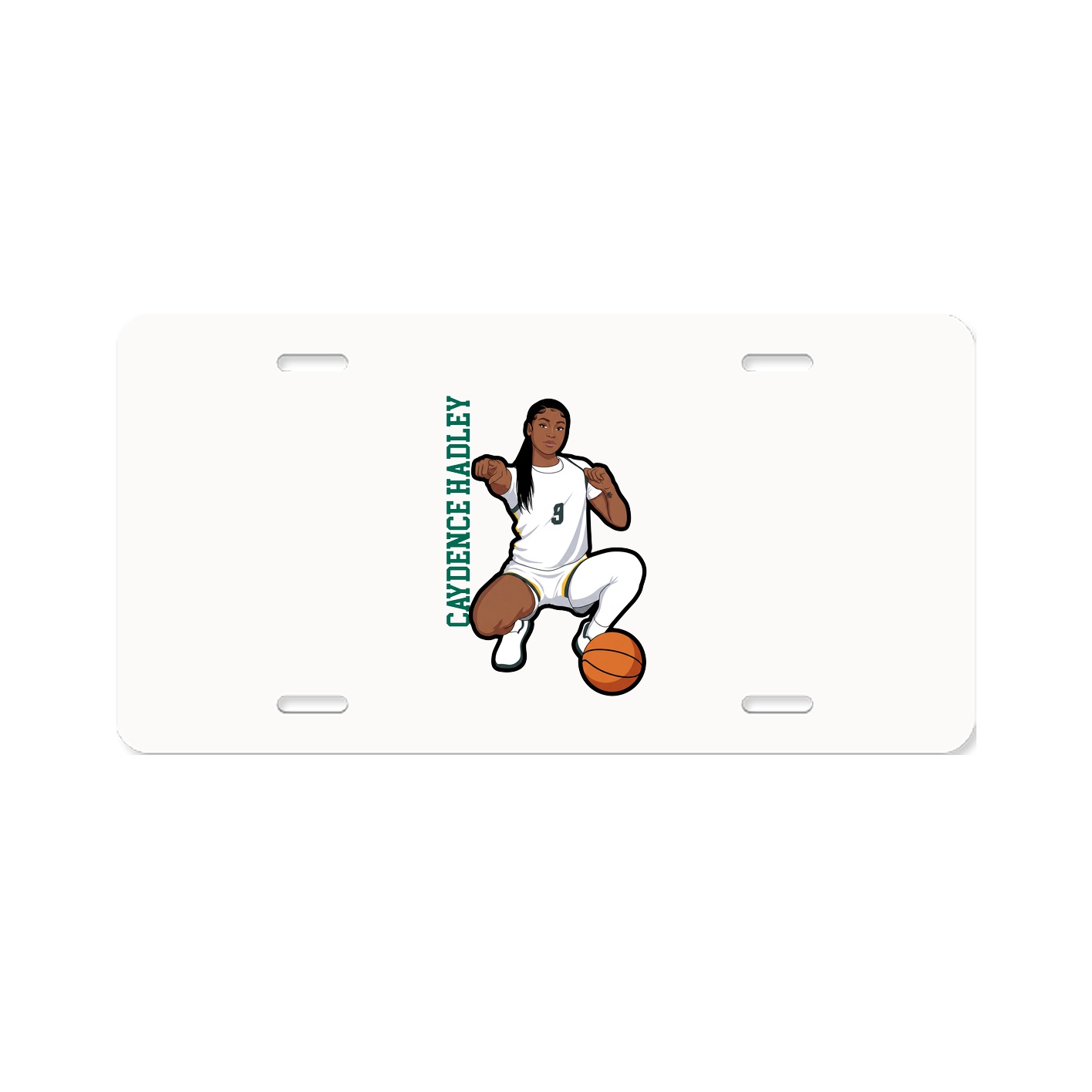 License Plate — Name Vertical in Classic