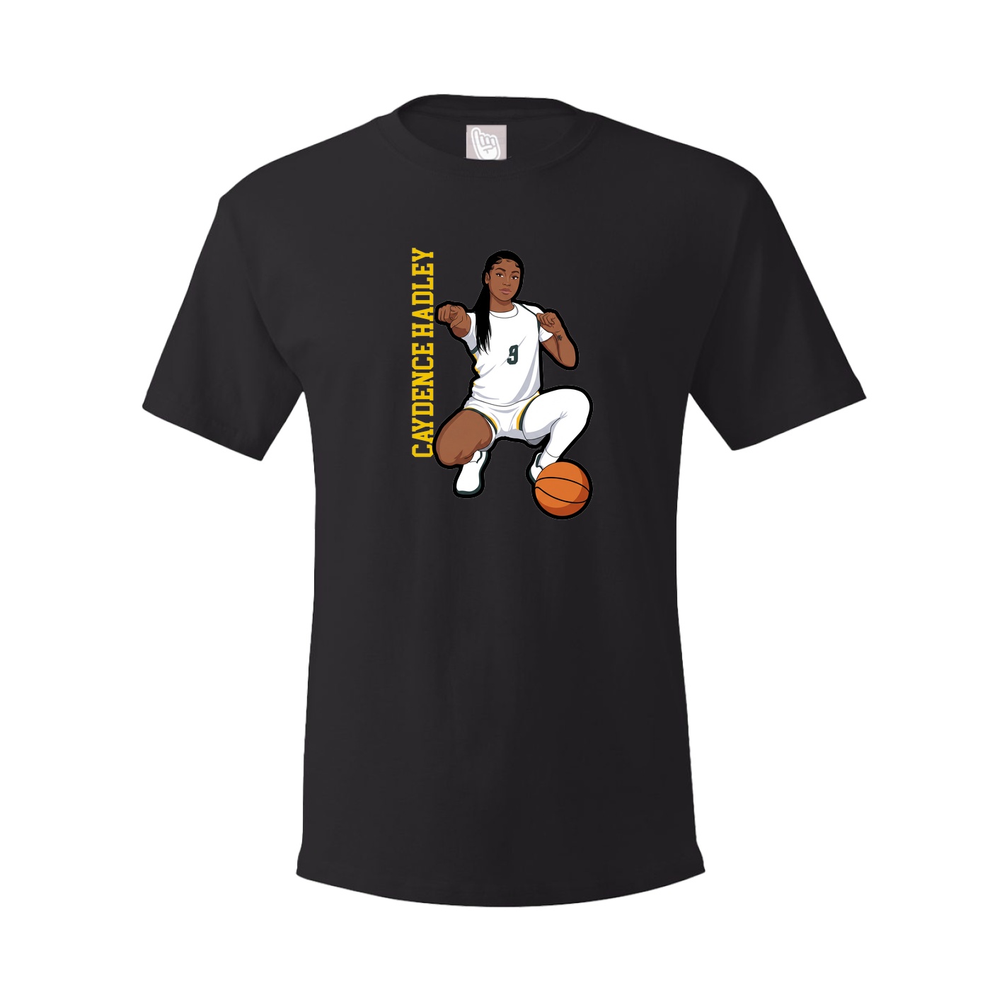 Youth Tee — Name Vertical in Black