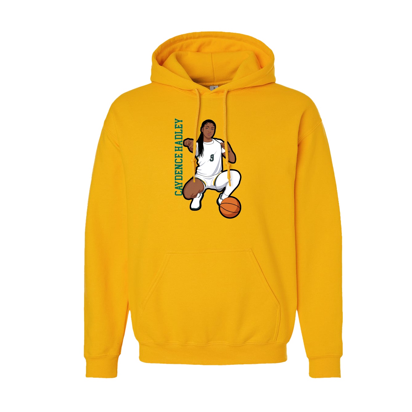 Hoodie — Name Vertical in Gold