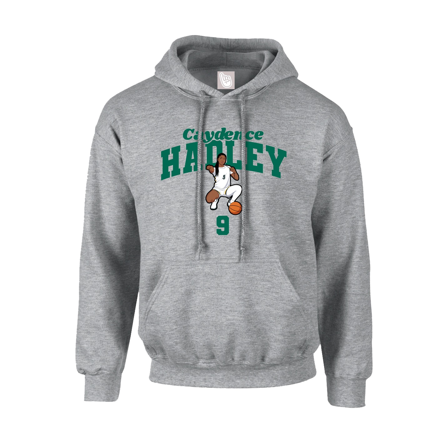 Youth Hoodie — Signature Arch in Grey
