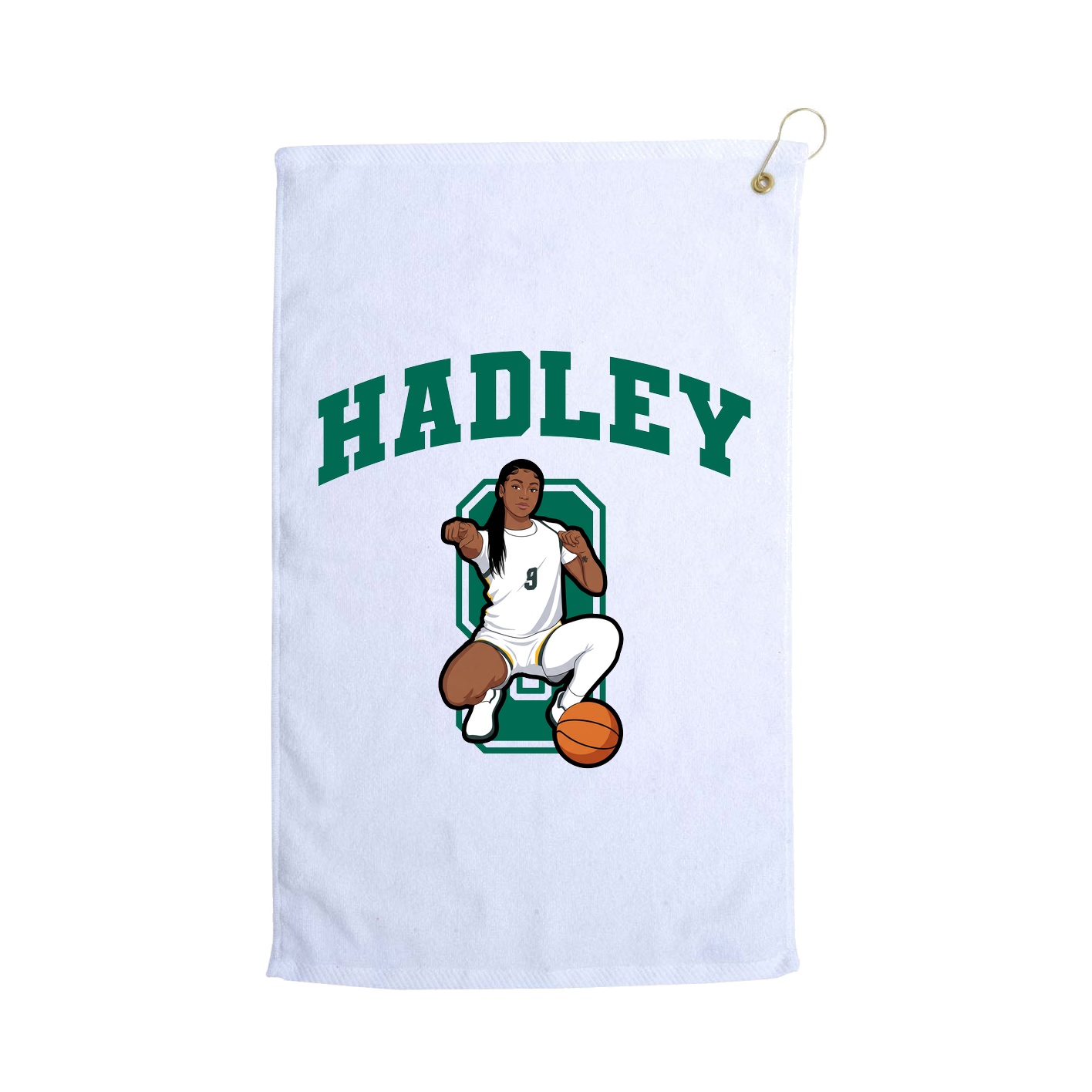 Golf Towel — Number in White