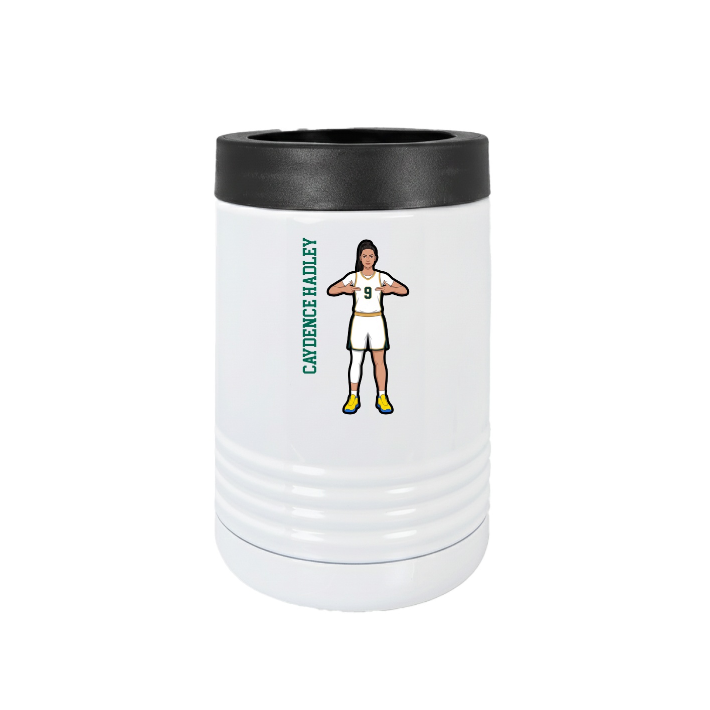 Beverage Holder — Name Vertical in White
