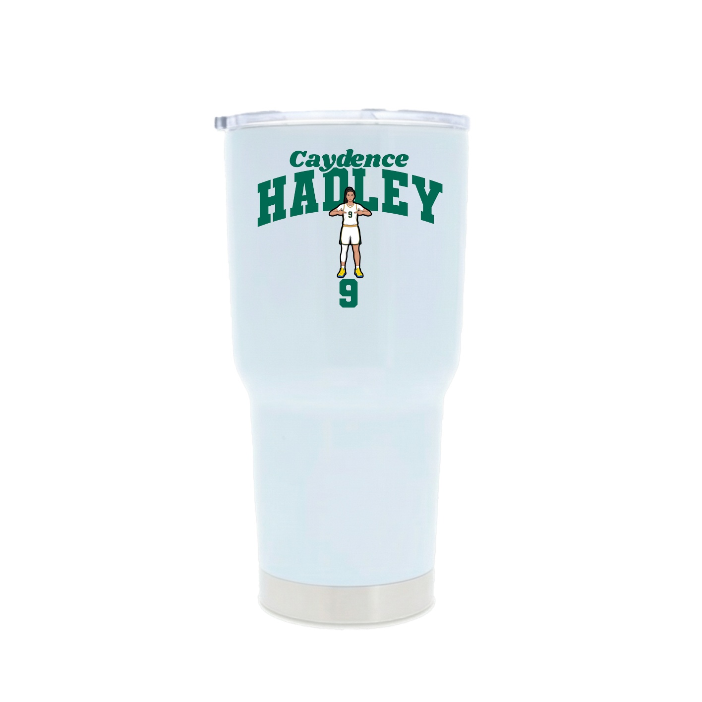 30oz Stainless Steel Tumbler — Signature Arch in White
