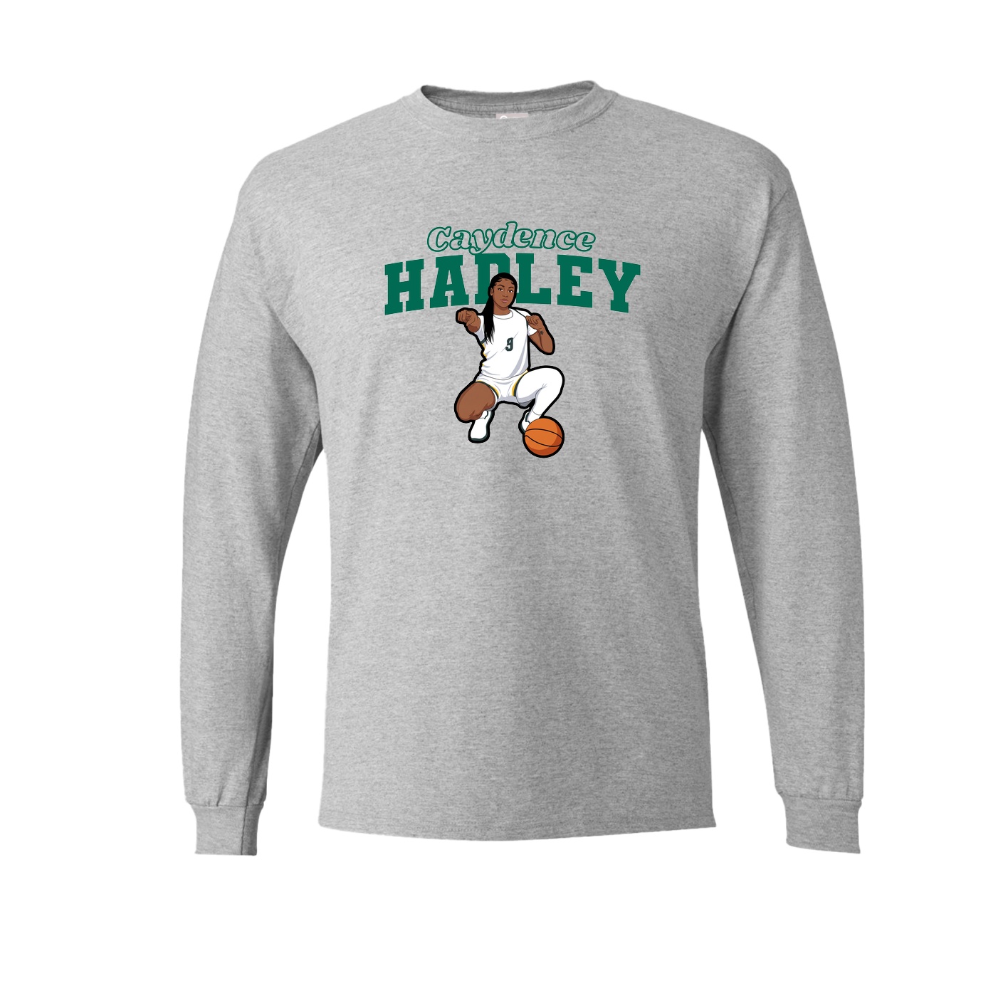 Long Sleeve Tee — Name Arch in Grey