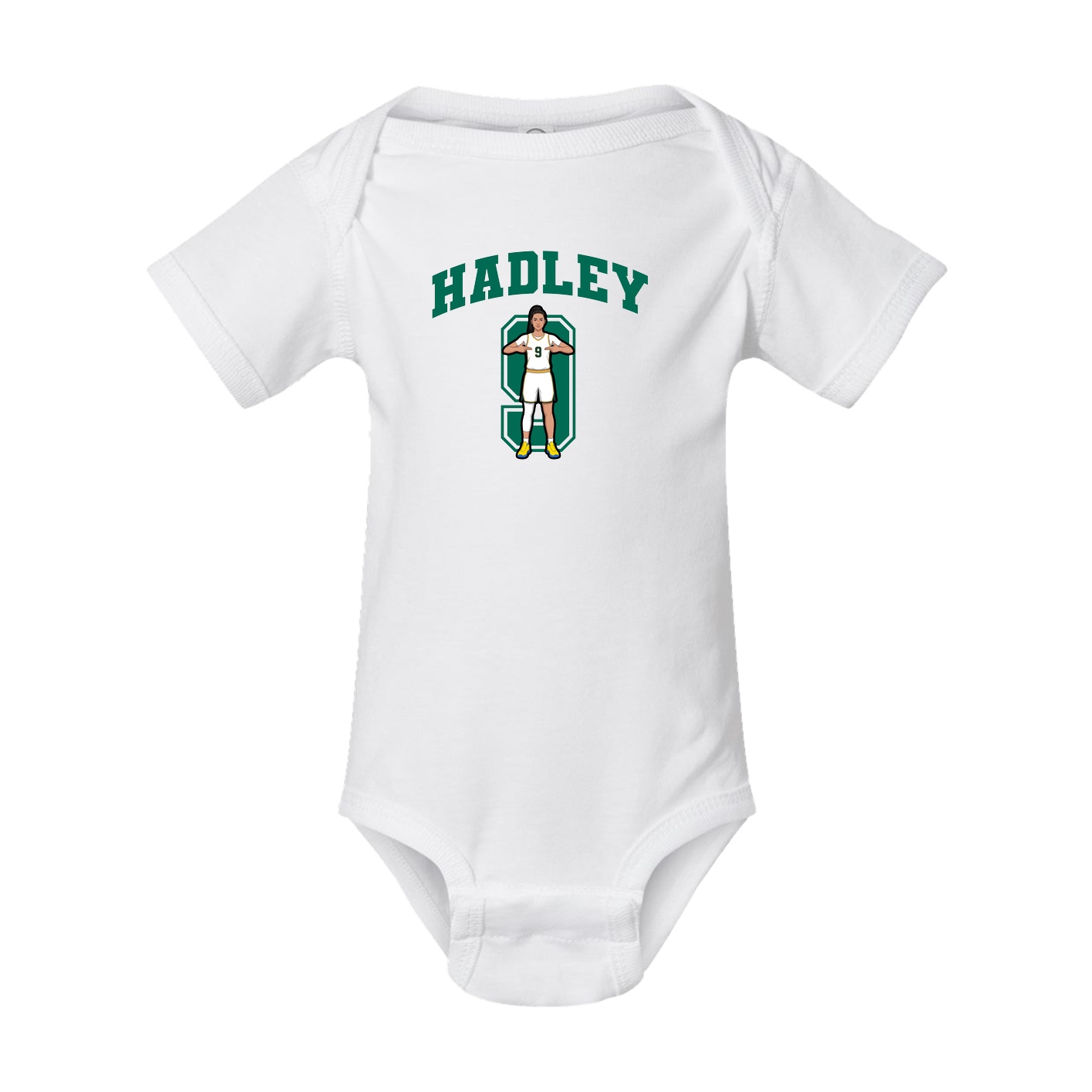 Baby Onesie — Number in White
