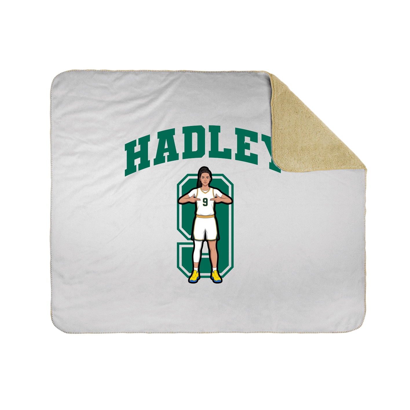 Throw Blanket — Number in White