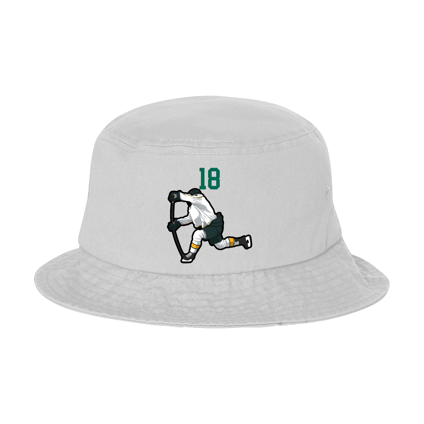 Bucket Cap — Number Top in White