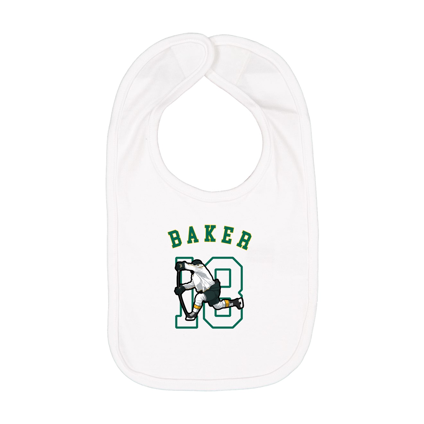 Infant Bib — Shirsey Arch in White