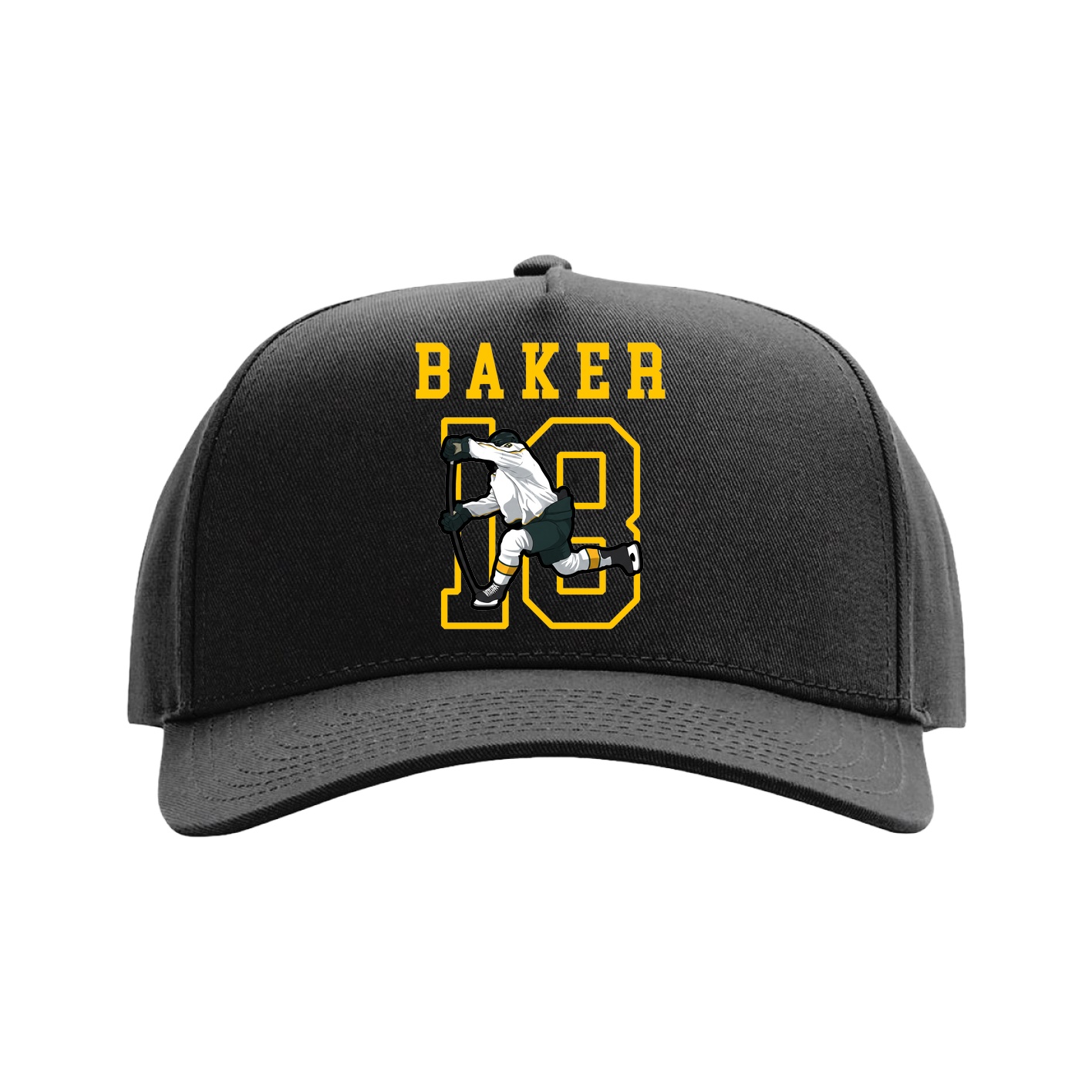 Full Fabric Five-Panel Champ Cap — Shirsey in Black