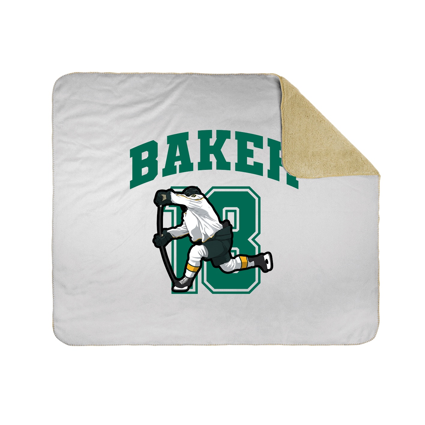 Throw Blanket — Number in White