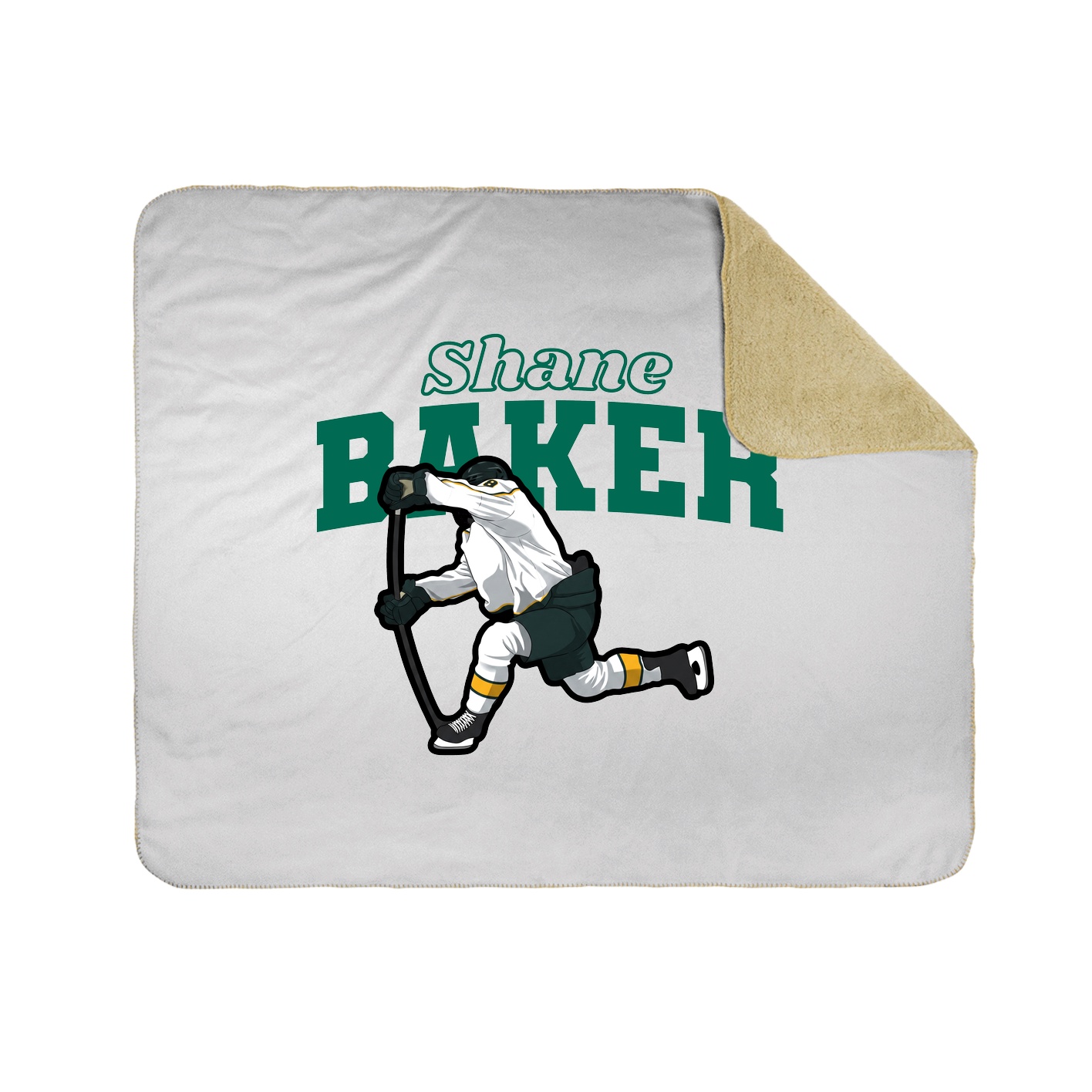 Throw Blanket — Name Arch in White