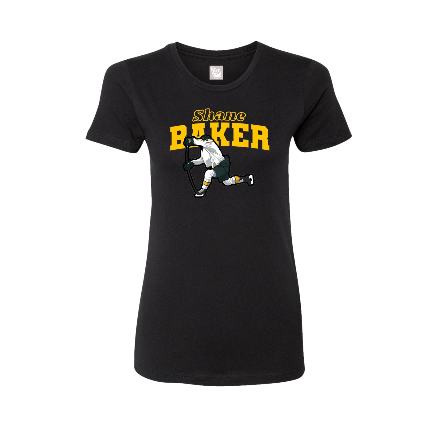 Fitted Women's Tee — Name Arch in Black