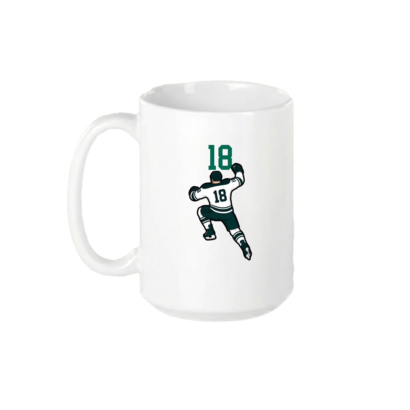 15oz Coffee Mug — Number Top in White