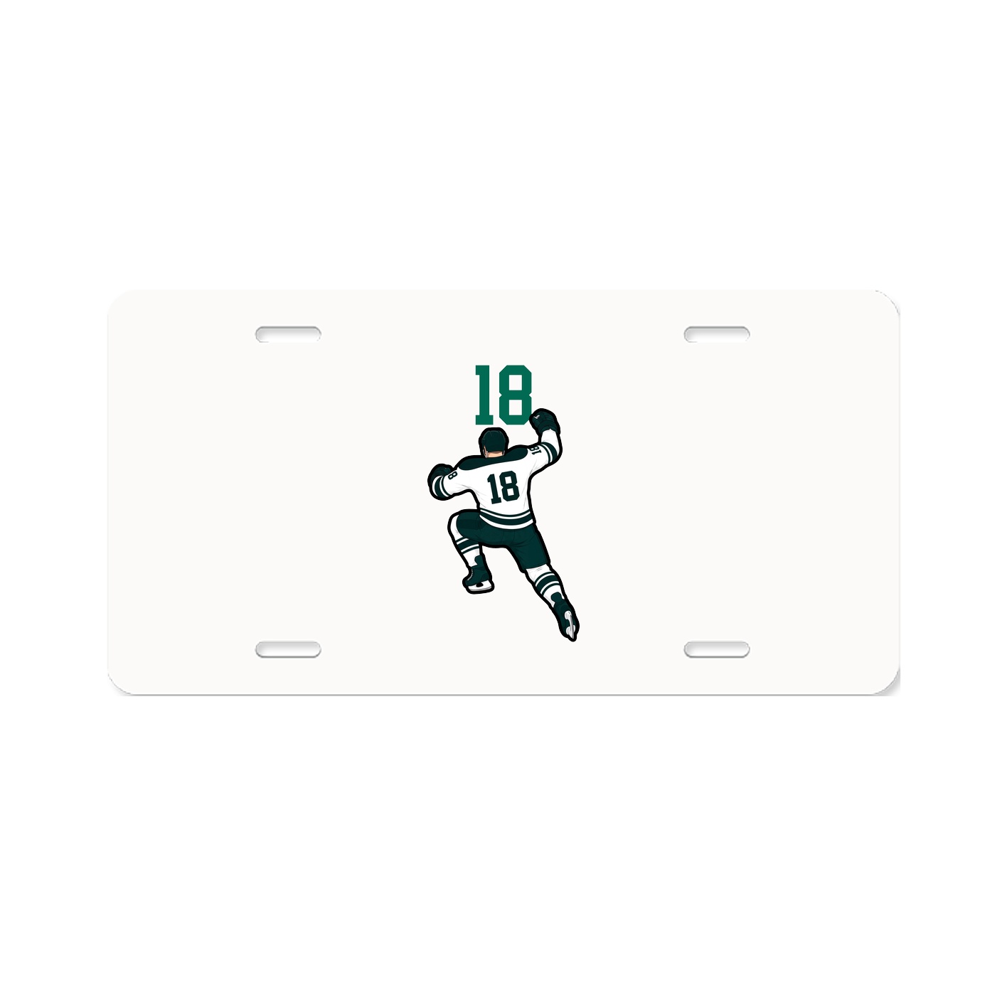 License Plate — Number Top in Classic