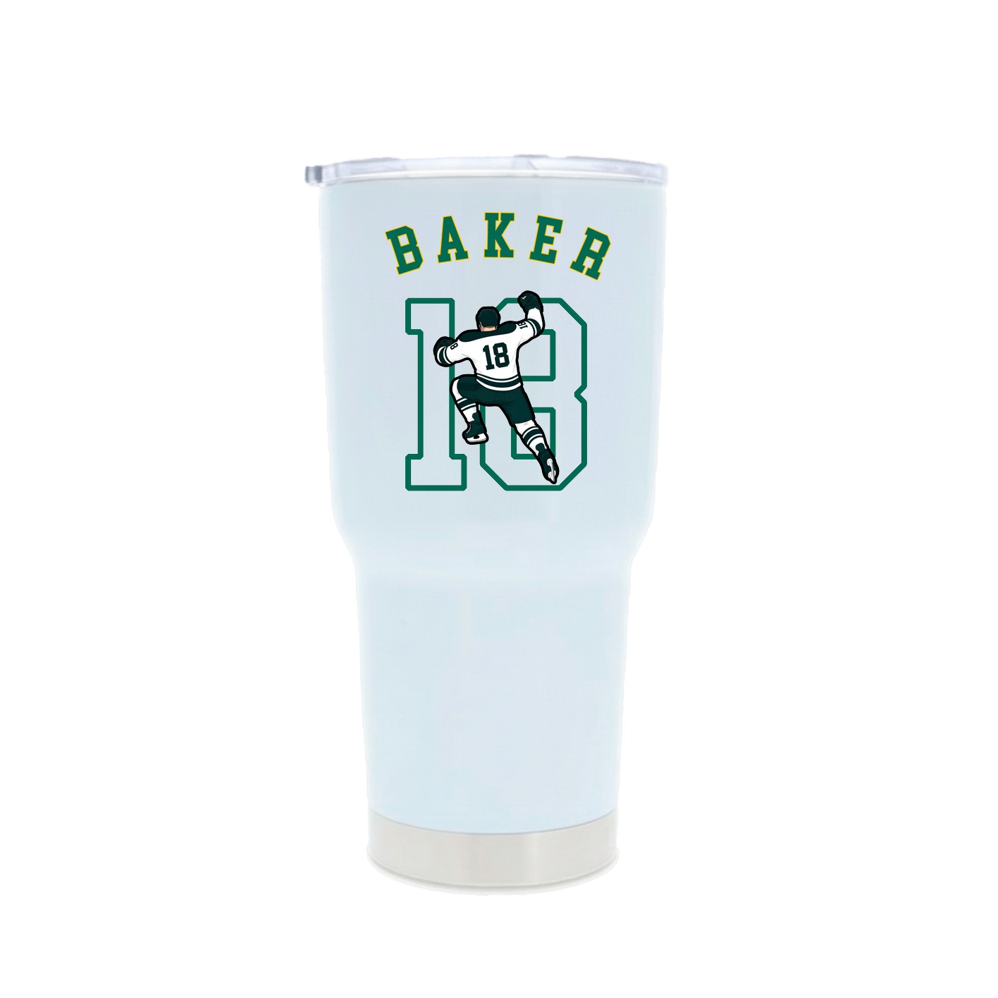 30oz Stainless Steel Tumbler — Shirsey Arch in White
