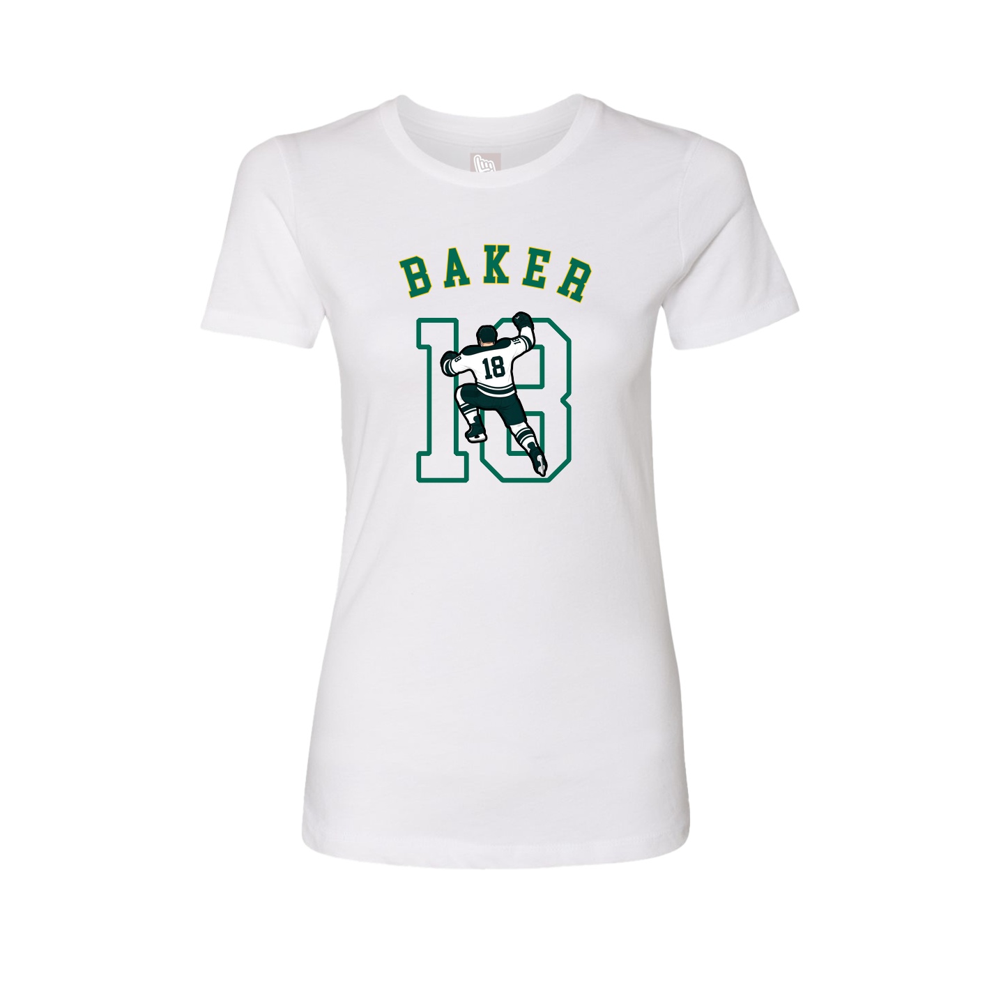 Fitted Women's Tee — Shirsey Arch in White