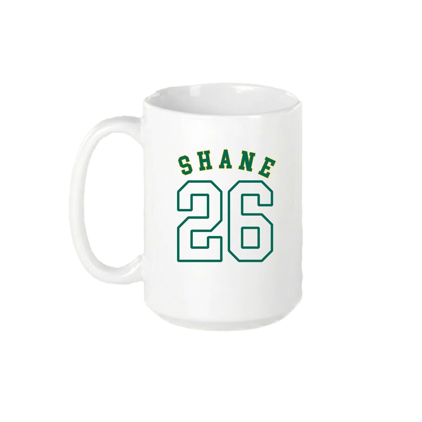 15oz Coffee Mug — Shirsey Arch in White